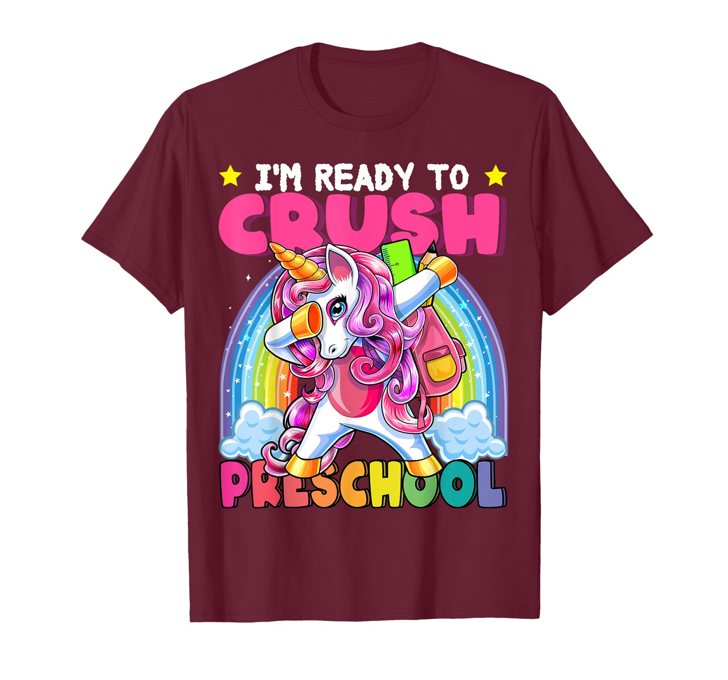 Crush Preschool Dabbing Unicorn Back to School Girls Gift T-Shirt
