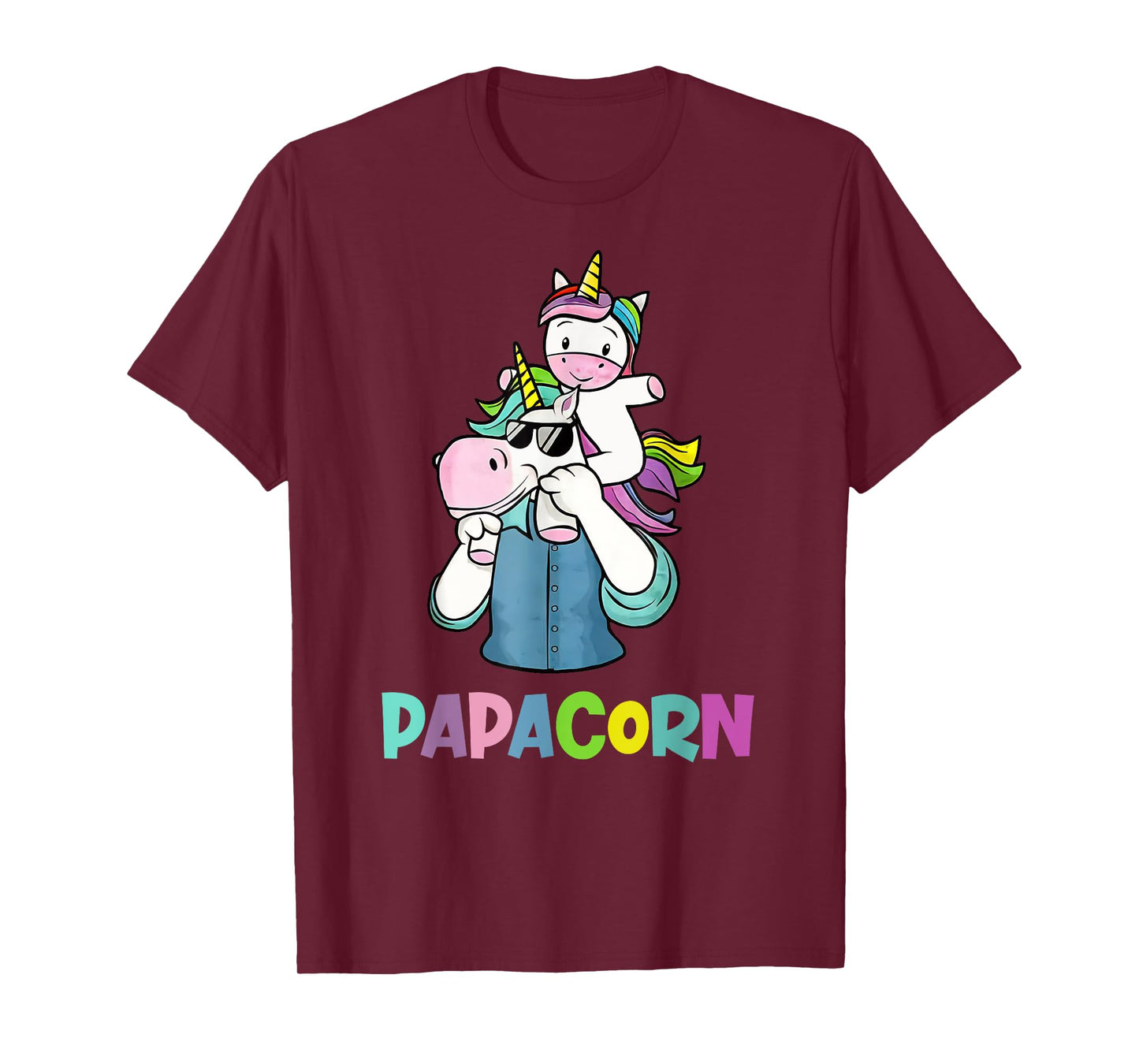 Papacorn Unicorn Father's Day Gift For Daddy T-Shirt