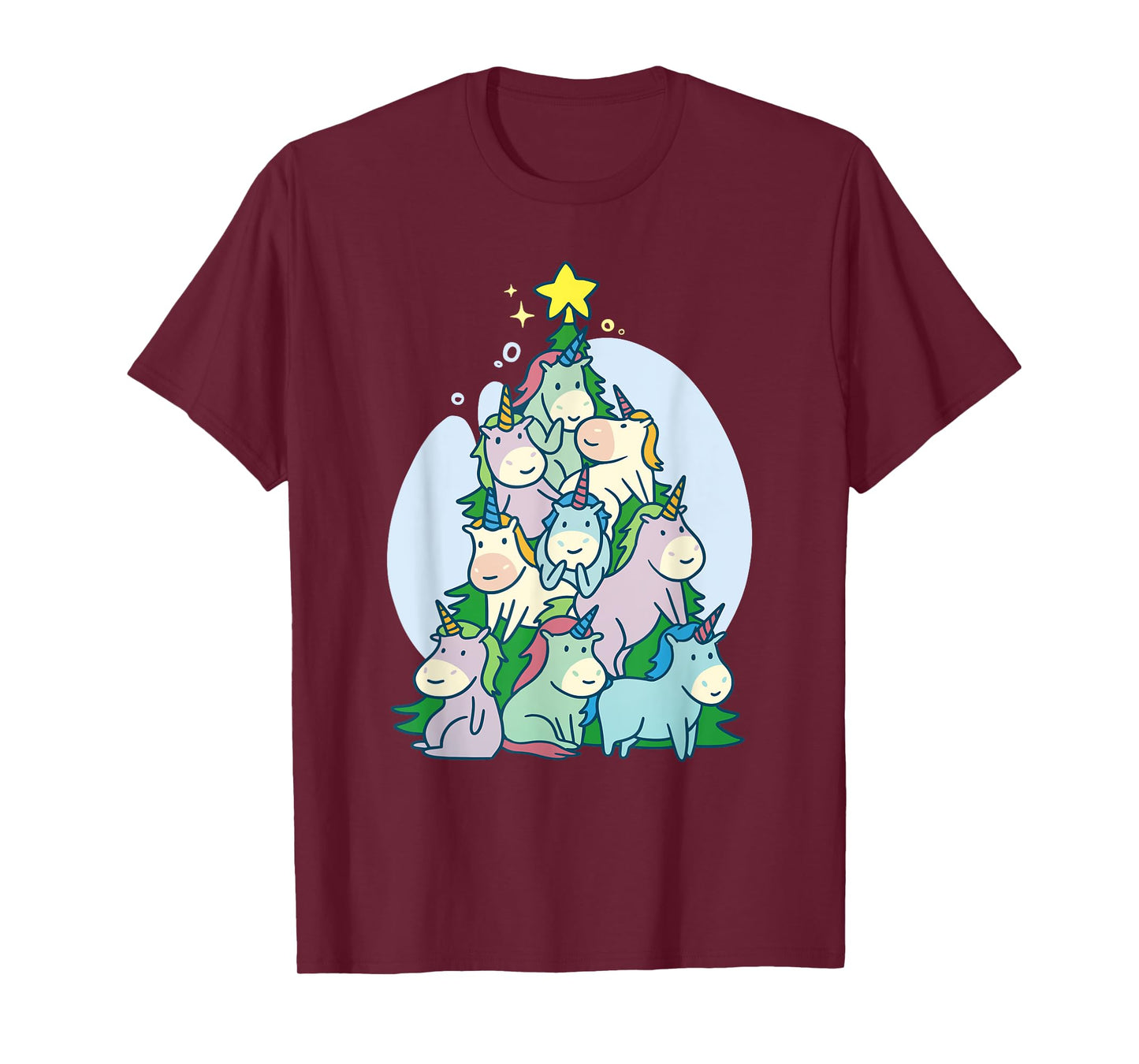Ugly Christmas Sweater Unicorn Tree Christmas Unicorn T-Shirt