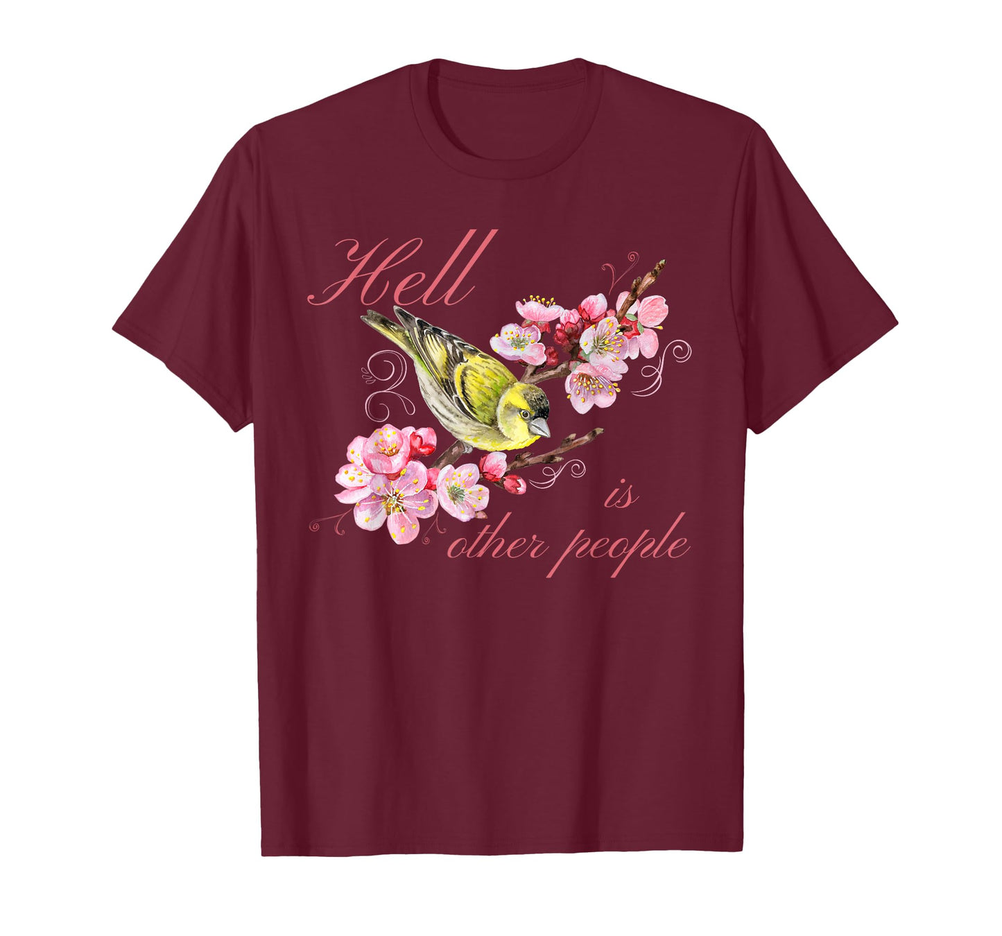 Funny Introvert Hell is Other People Floral Antisocial T-Shirt
