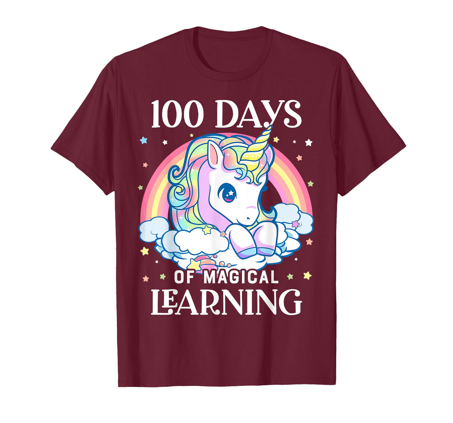 100 Days of School Unicorn Girls Teacher 100th Day of School T-Shirt