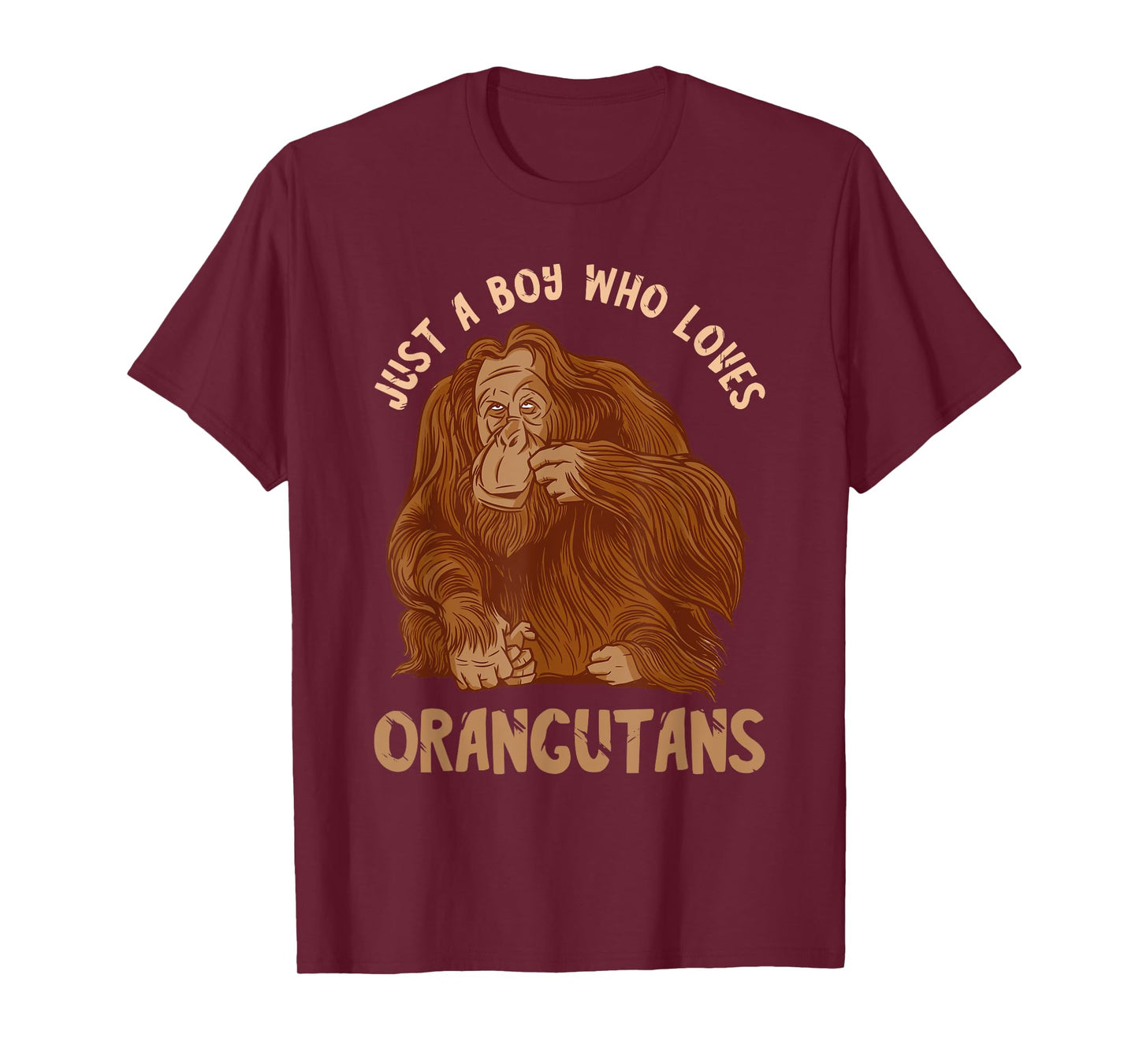 Orangutan Just A Boy Who Loves Monkey Ape Orangutan Lover T-Shirt