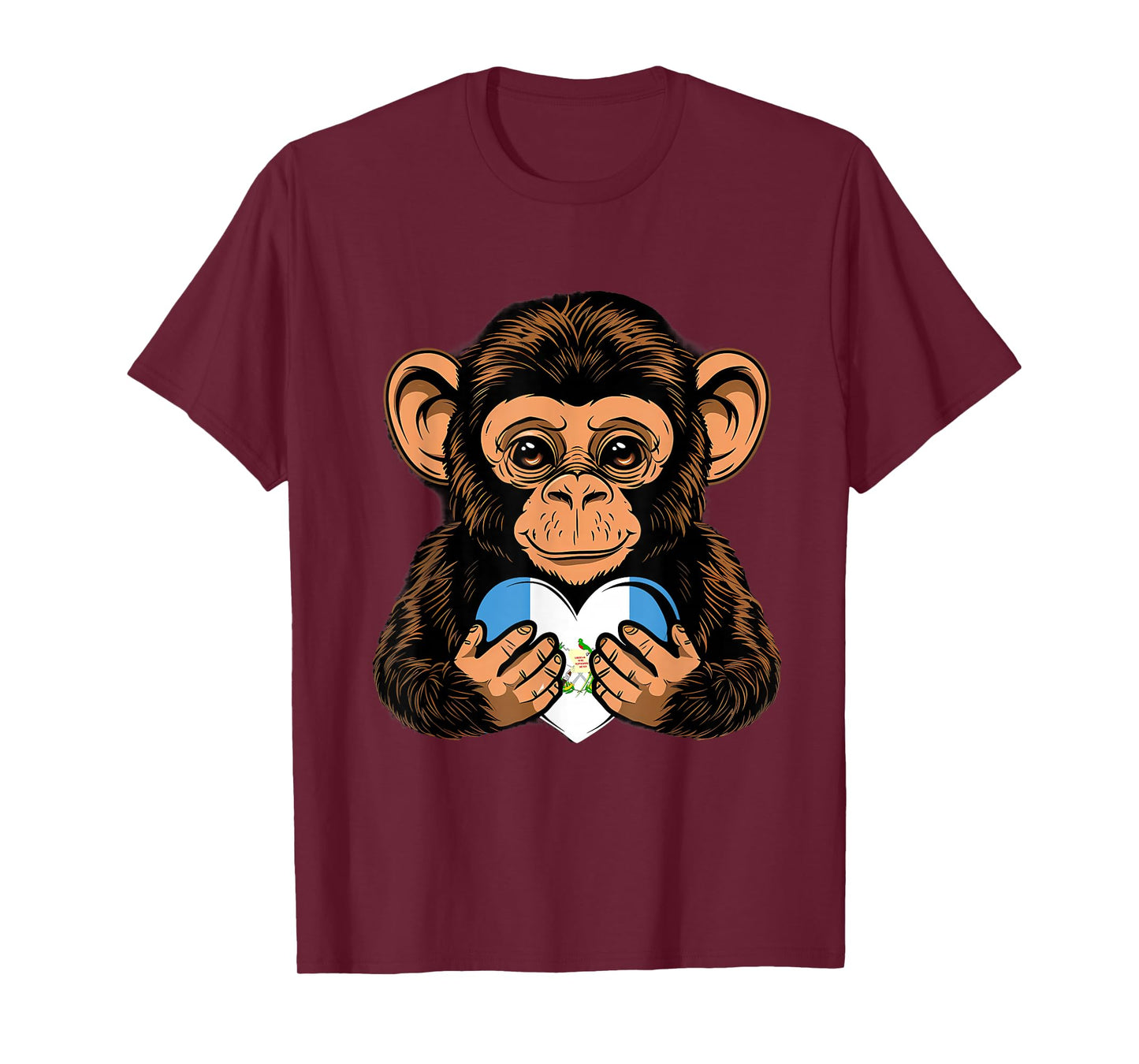 Guatemala Cute Monkey Guatemalan Pride Guatemalan Flag T-Shirt