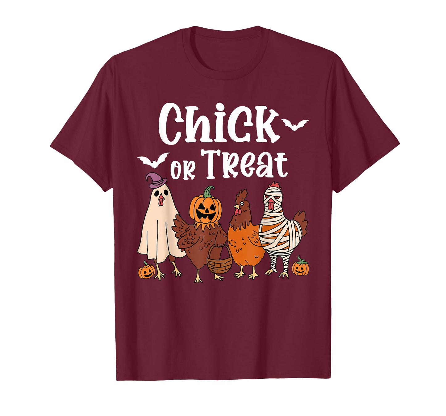 Chick Or Treat Funny Spooky Chicken Halloween Women Men T-Shirt