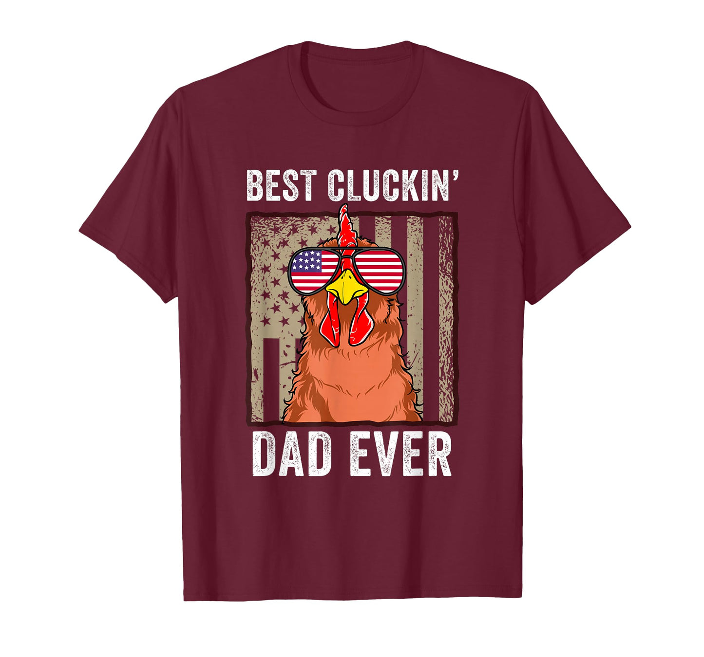 Chicken Dad Funny Farm Best Cluckin' Dad Ever Chicken T-Shirt