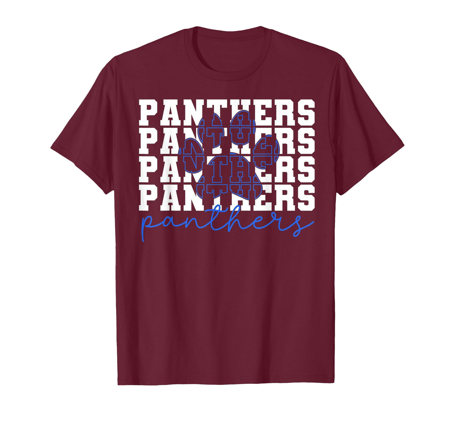 Stacked Panthers Paw Mascot Panther Men Woman Kid T-Shirt