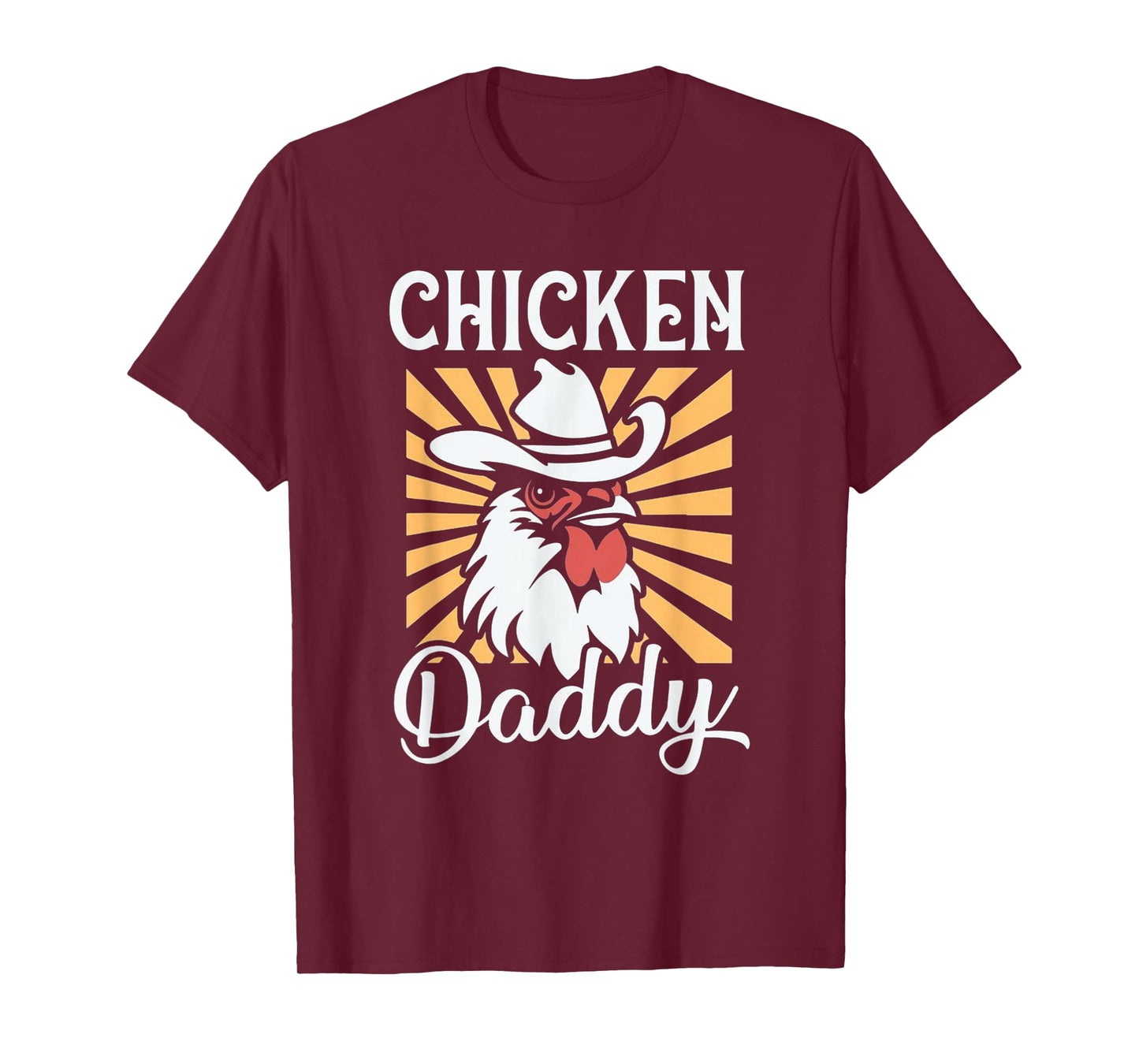 Chicken Daddy Vintage Poultry Farmer Funny Fathers Day Mens T-Shirt