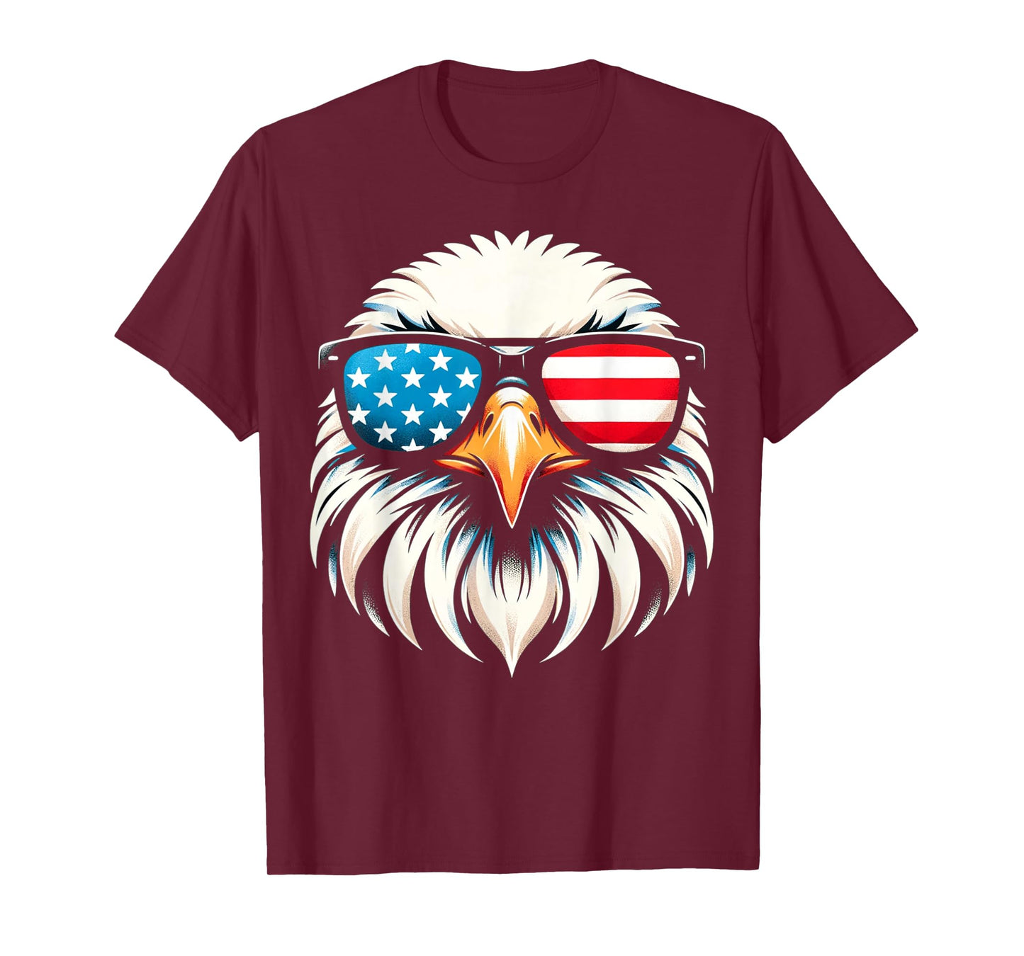 Patriotic Eagle Red White Blue USA Flag Eagle 4th of July T-Shirt
