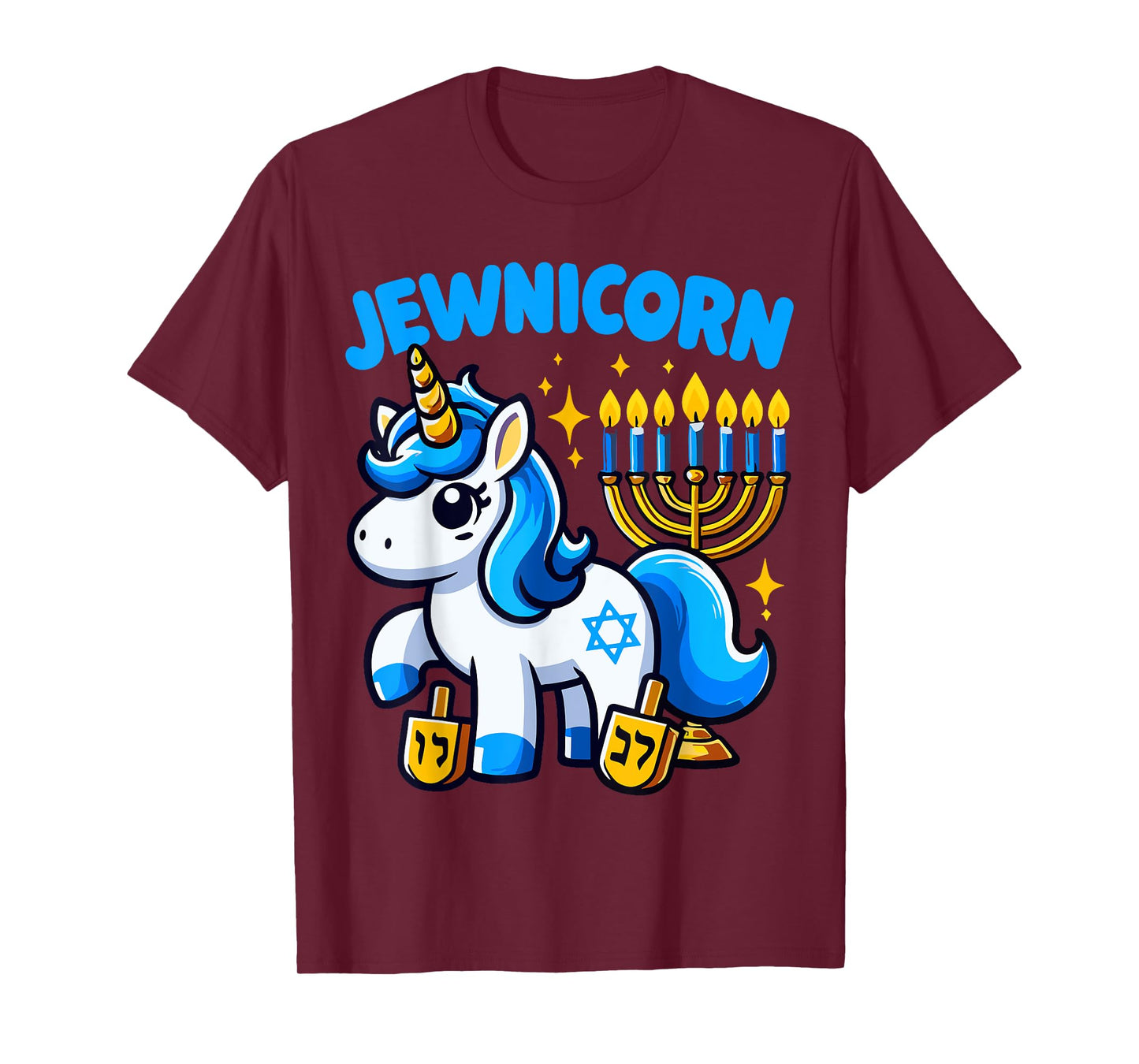 Jewnicorn Jew Unicorn Cute Hanukkah Pajamas Chanukah Girl T-Shirt
