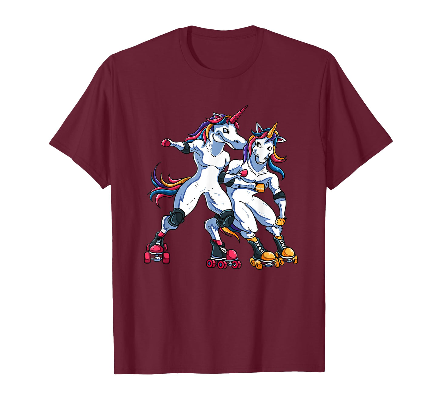 Magical Rainbow Unicorn Sports Roller Derby Player For Kids T-Shirt