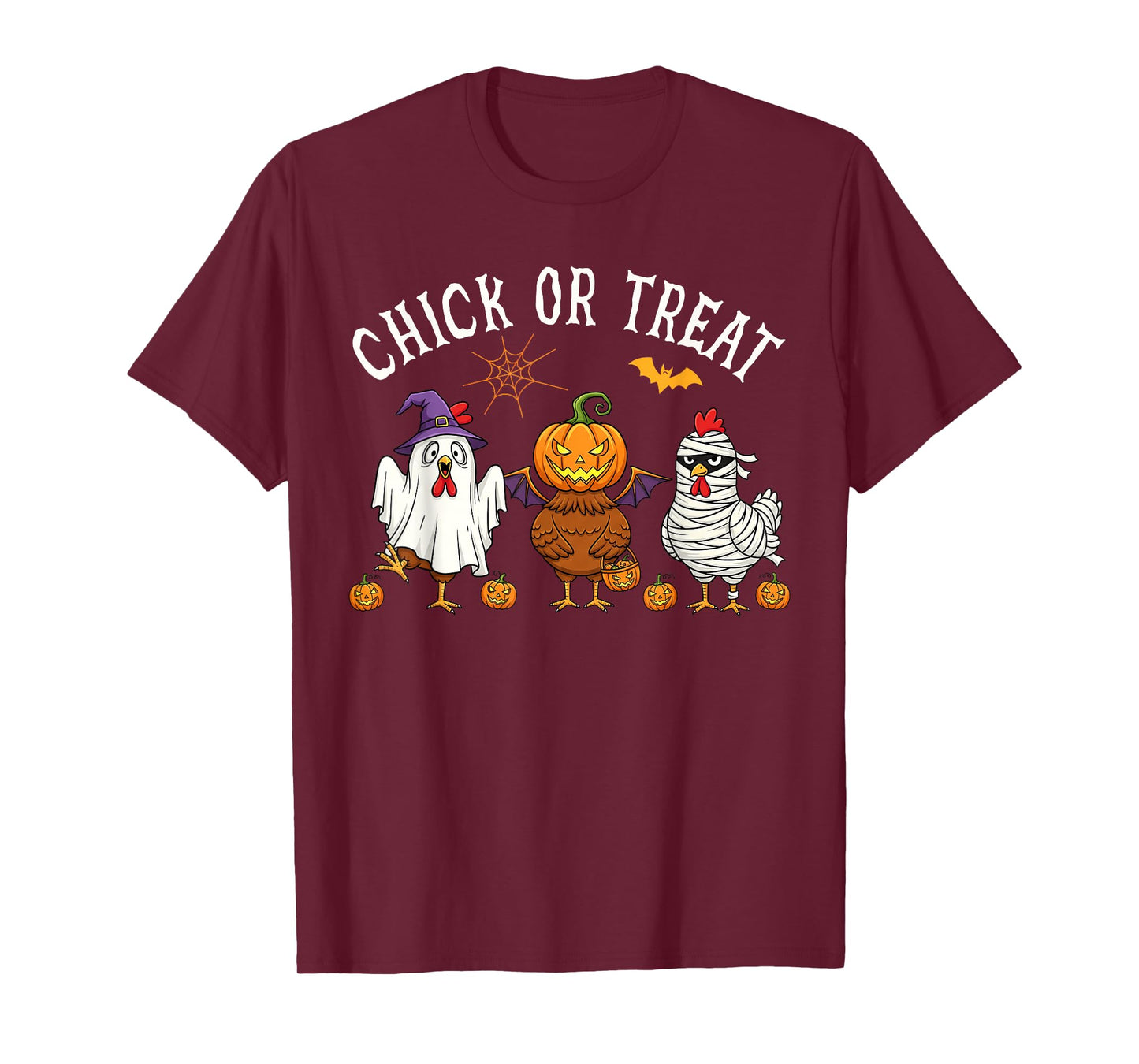 Chick Or Treat Funny Halloween Chicken Costume Men Women T-Shirt