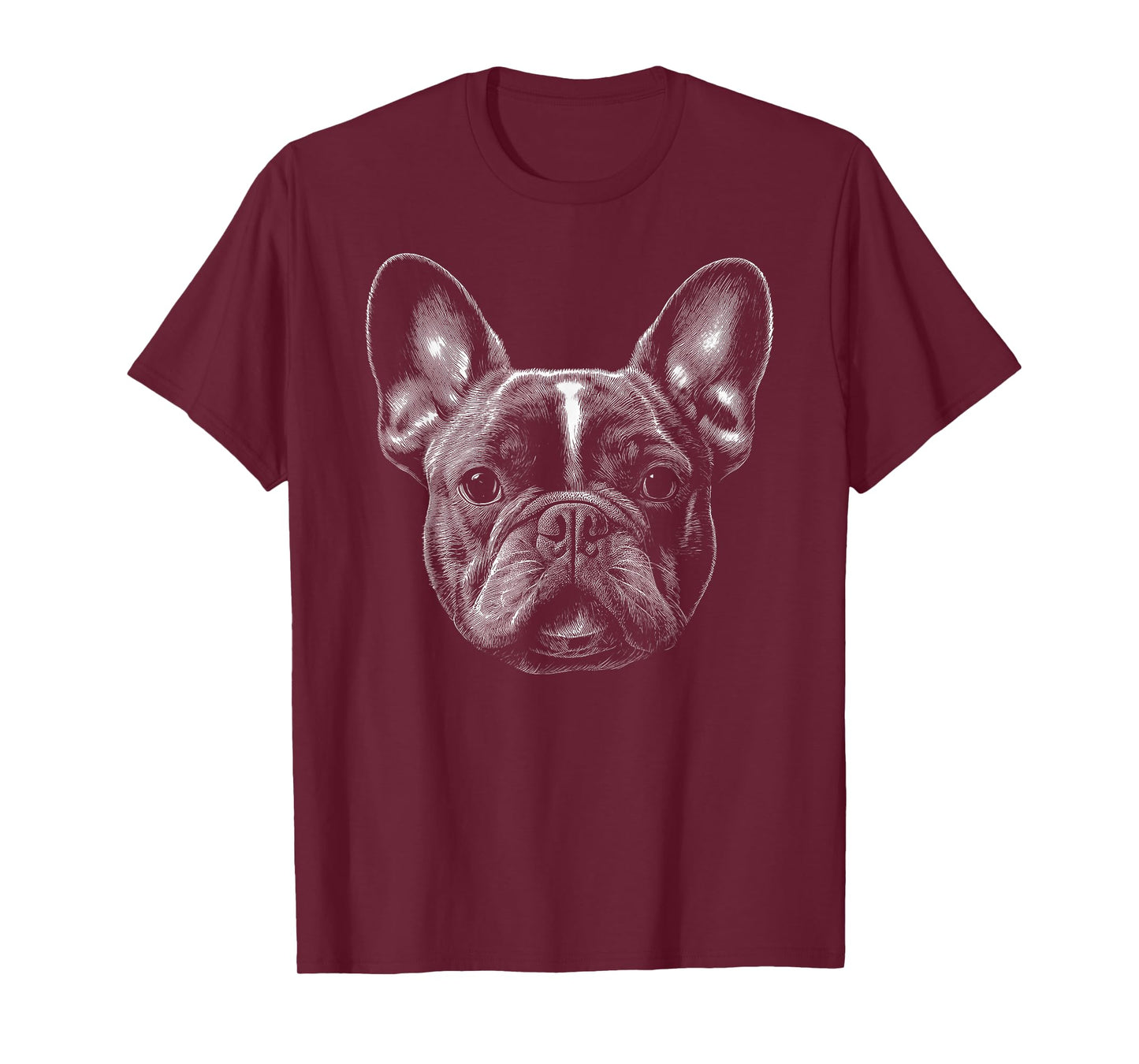 Frenchie Head French Bulldog Men Women Kids T-Shirt