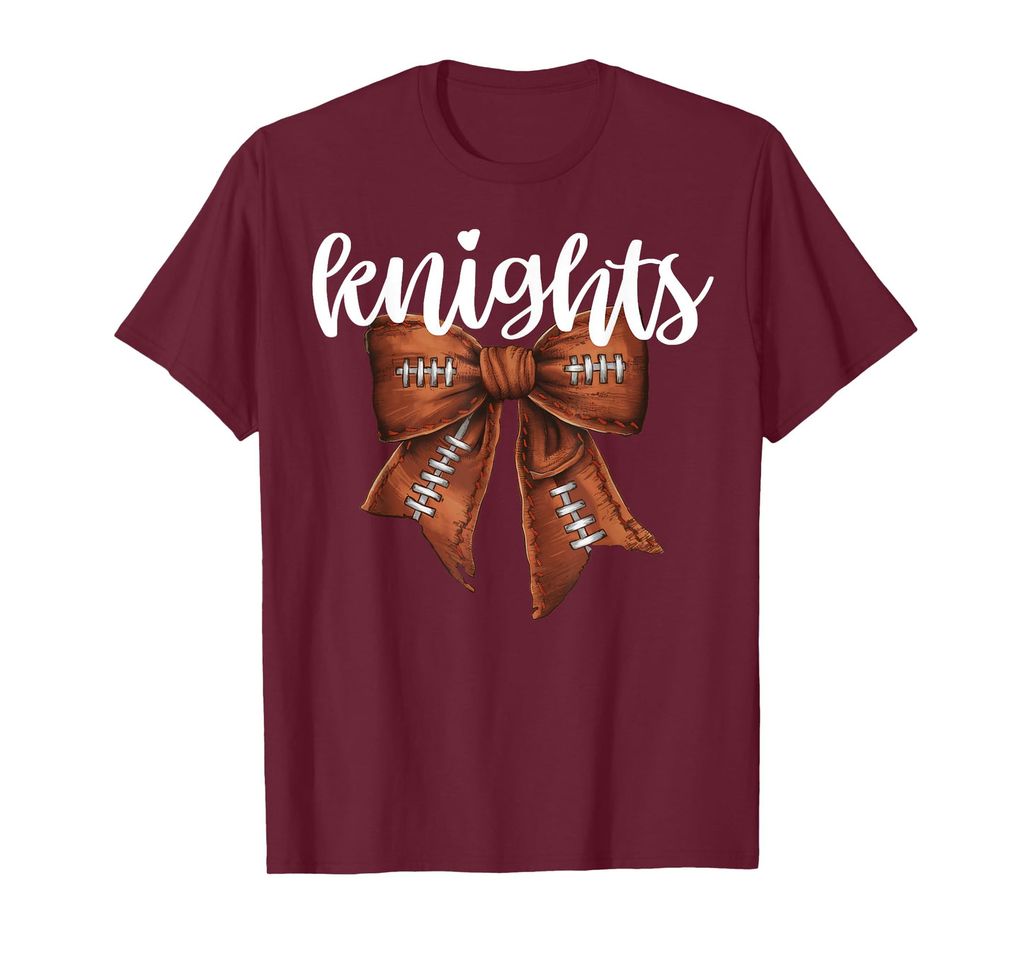 Knights Football Bow School Spirit Team Mascot Game Night T-Shirt