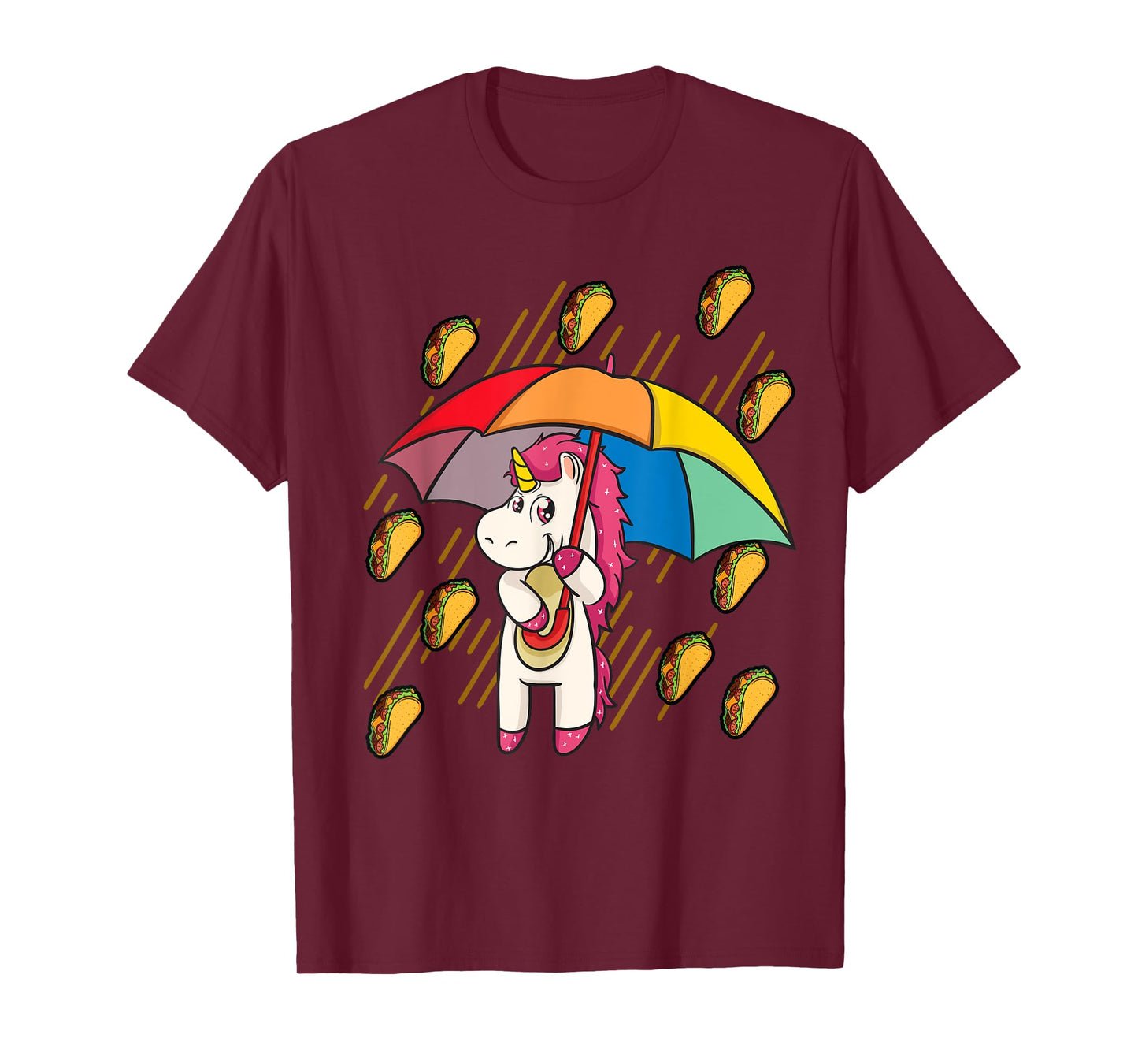 Raining Tacos Unicorn Lover Umbrella Cinco de Mayo T-Shirt