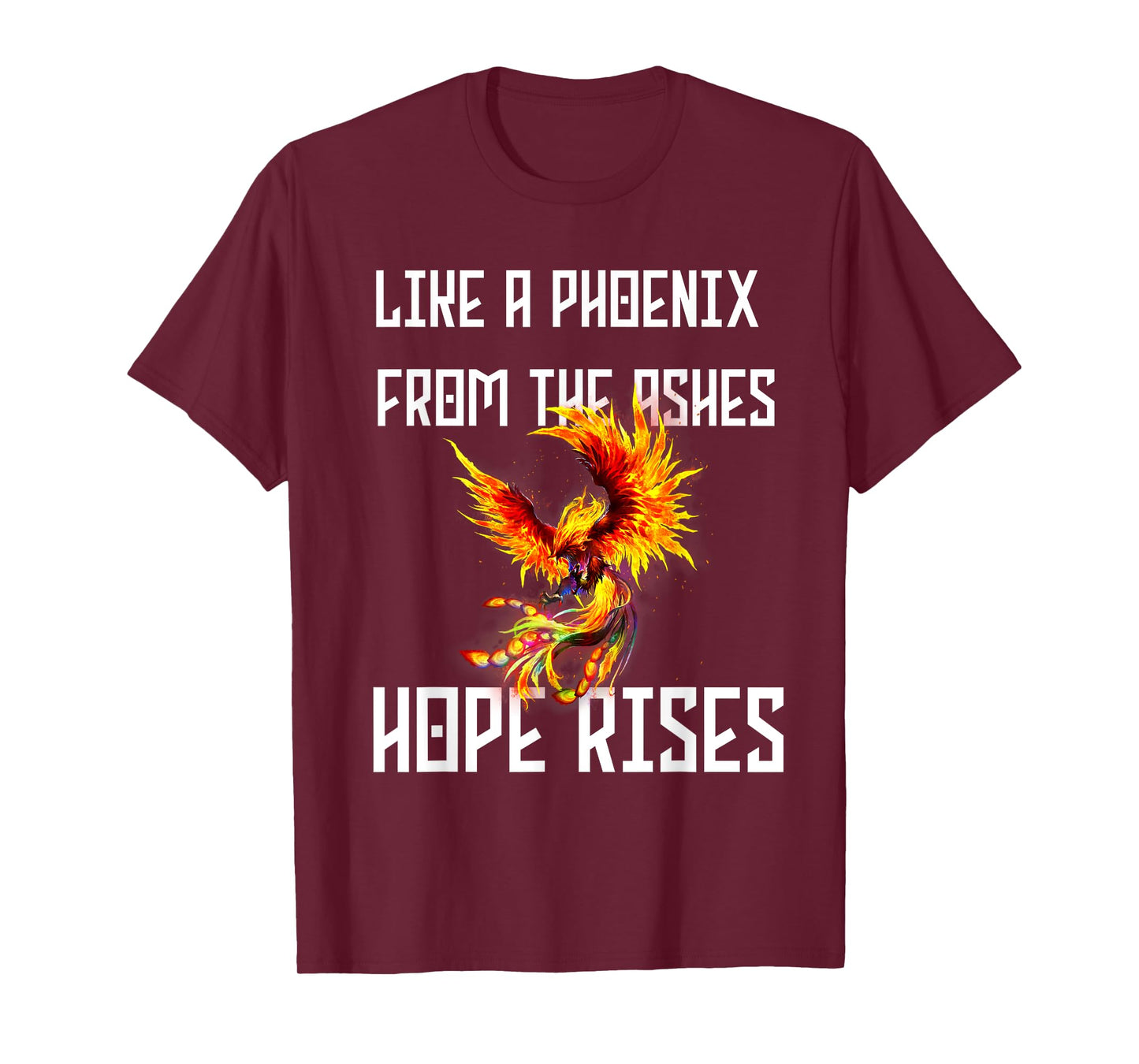 Phoenix Rising Quote Rise from the Ashes Rebirth Symbol T-Shirt