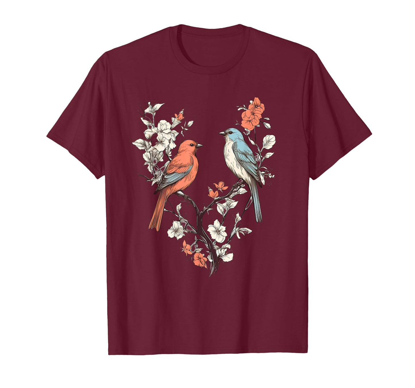 Birds On A tree Branch Birding Bird Watching Bird T-Shirt