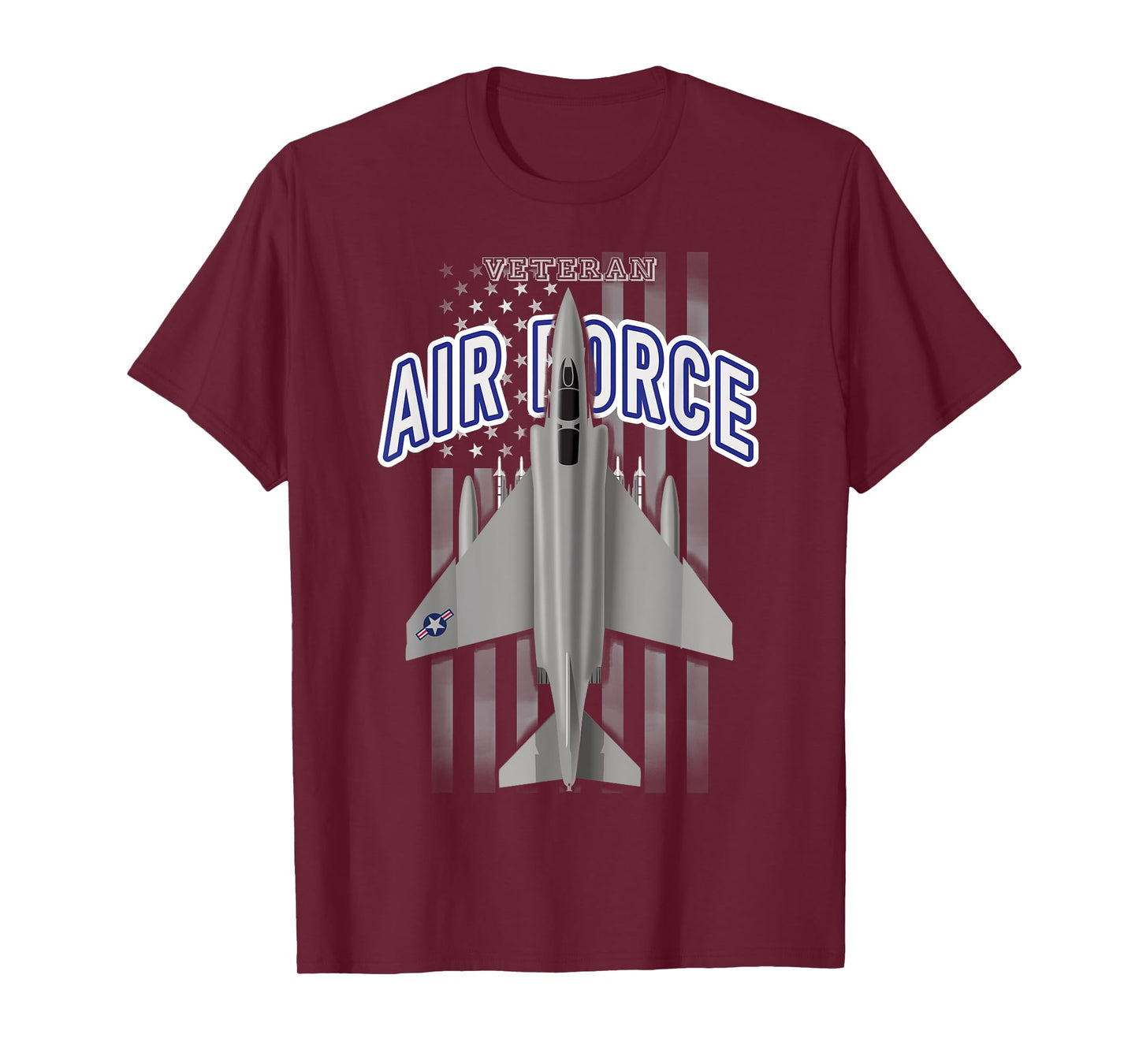 Air Force Veteran F-4 Phantom and Flag T-Shirt