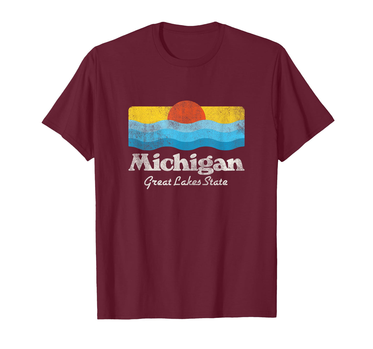 Retro Michigan Great Lakes State T-Shirt T-Shirt