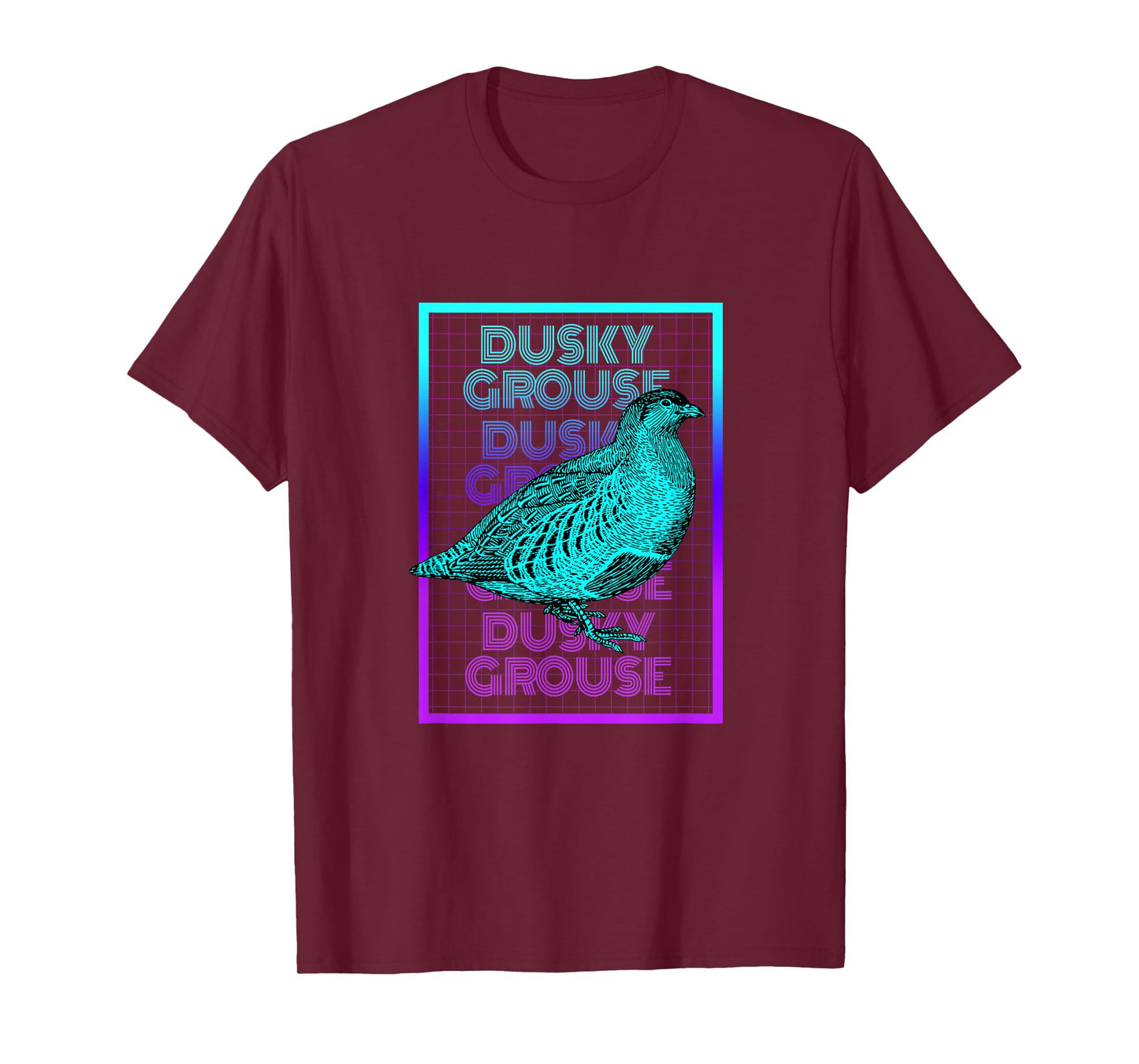 Dusky Grouse Bird Vintage Retro Dusky Grouse T-Shirt