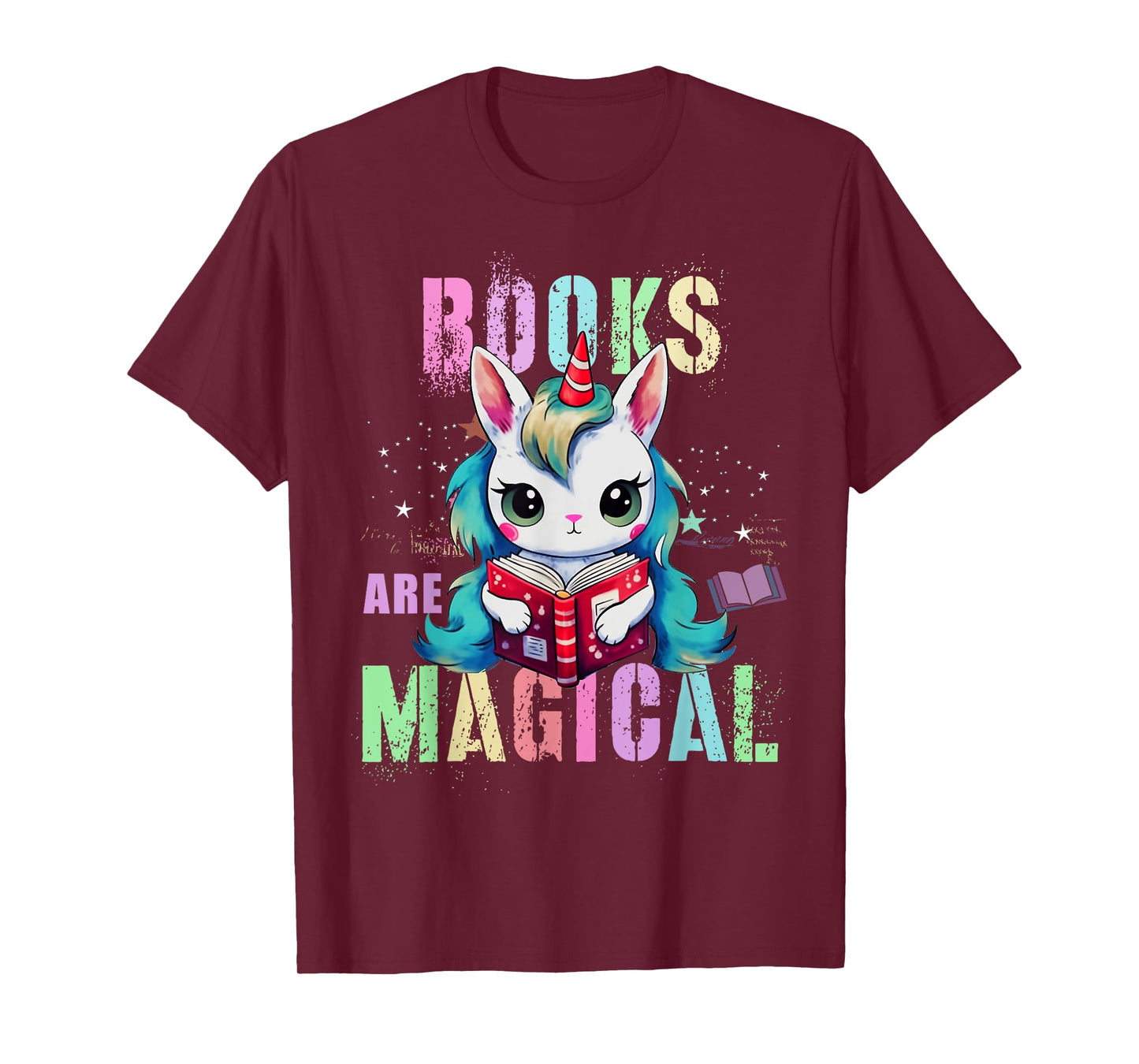 Cute BOOKS ARE MAGICAL Unicorn School Library Squad Reading T-Shirt