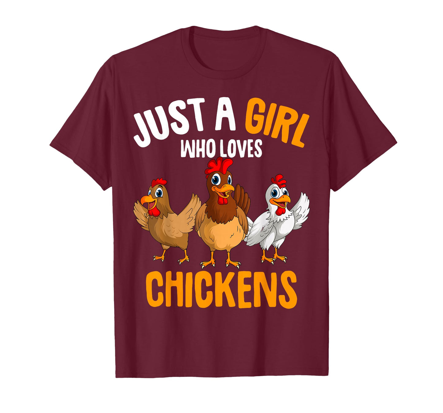 Just a Girl who loves Chickens Kids Girls Chicken T-Shirt