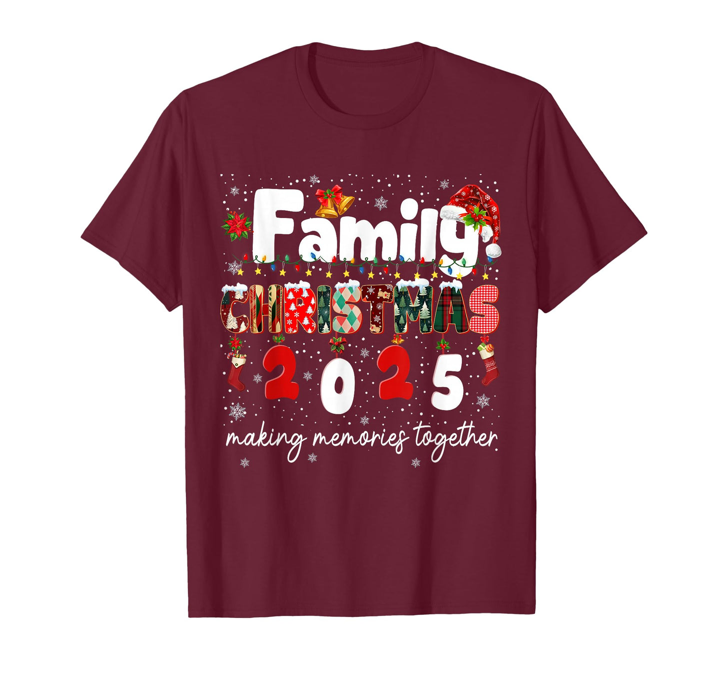 Plaid Family Christmas 2025 Matching Tee Making Memories Pjs T-Shirt