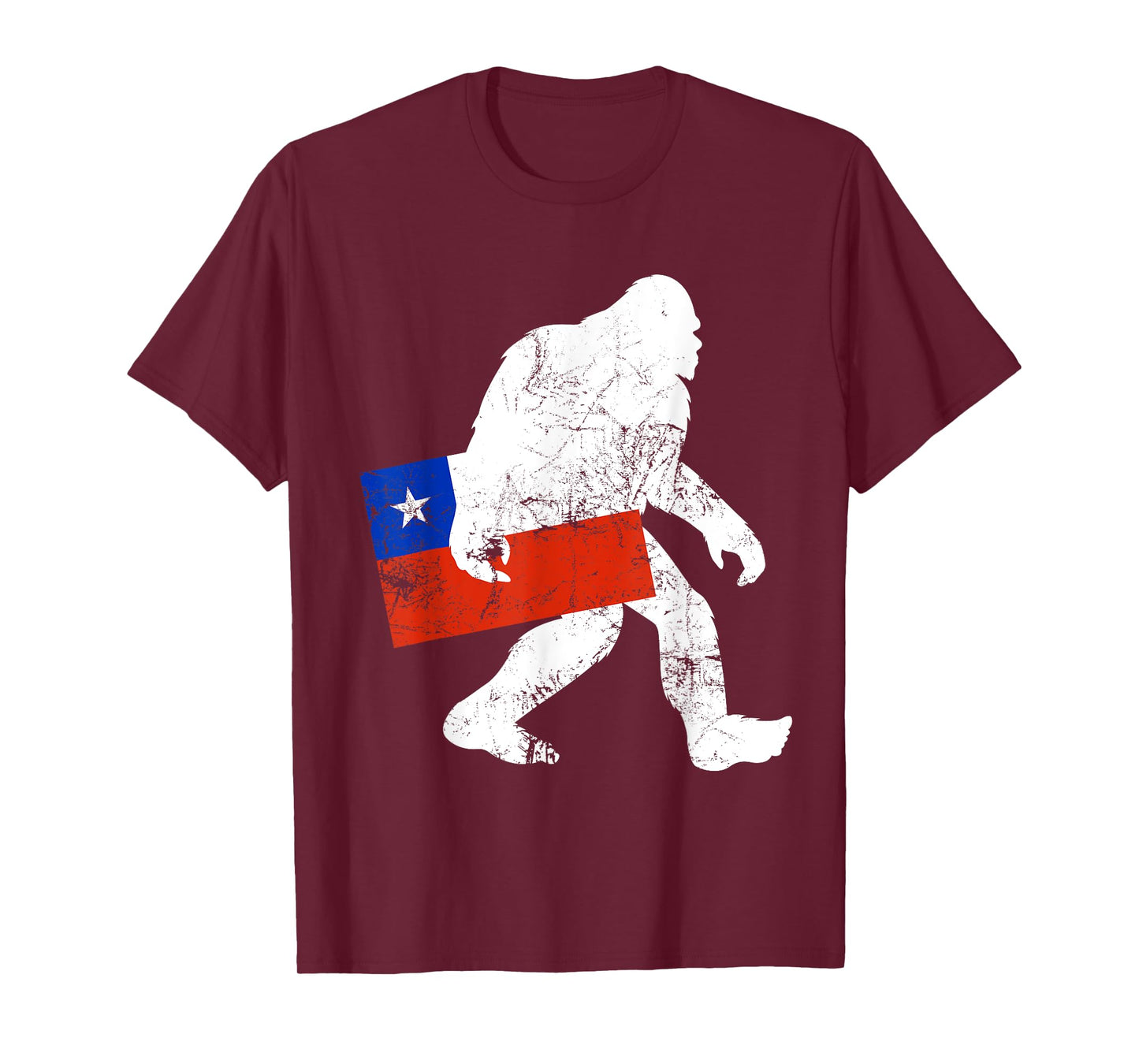Funny Chilean Bigfoot Chile Flag Sasquatch T-Shirt