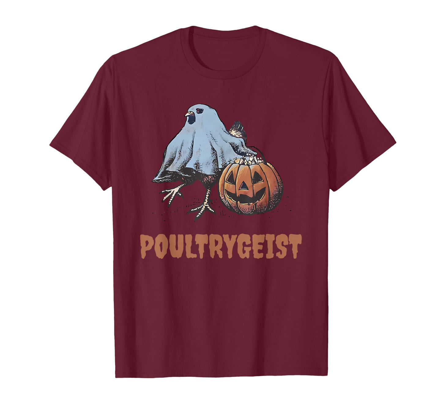Poultrygeist Halloween Chicken Ghost T-Shirt