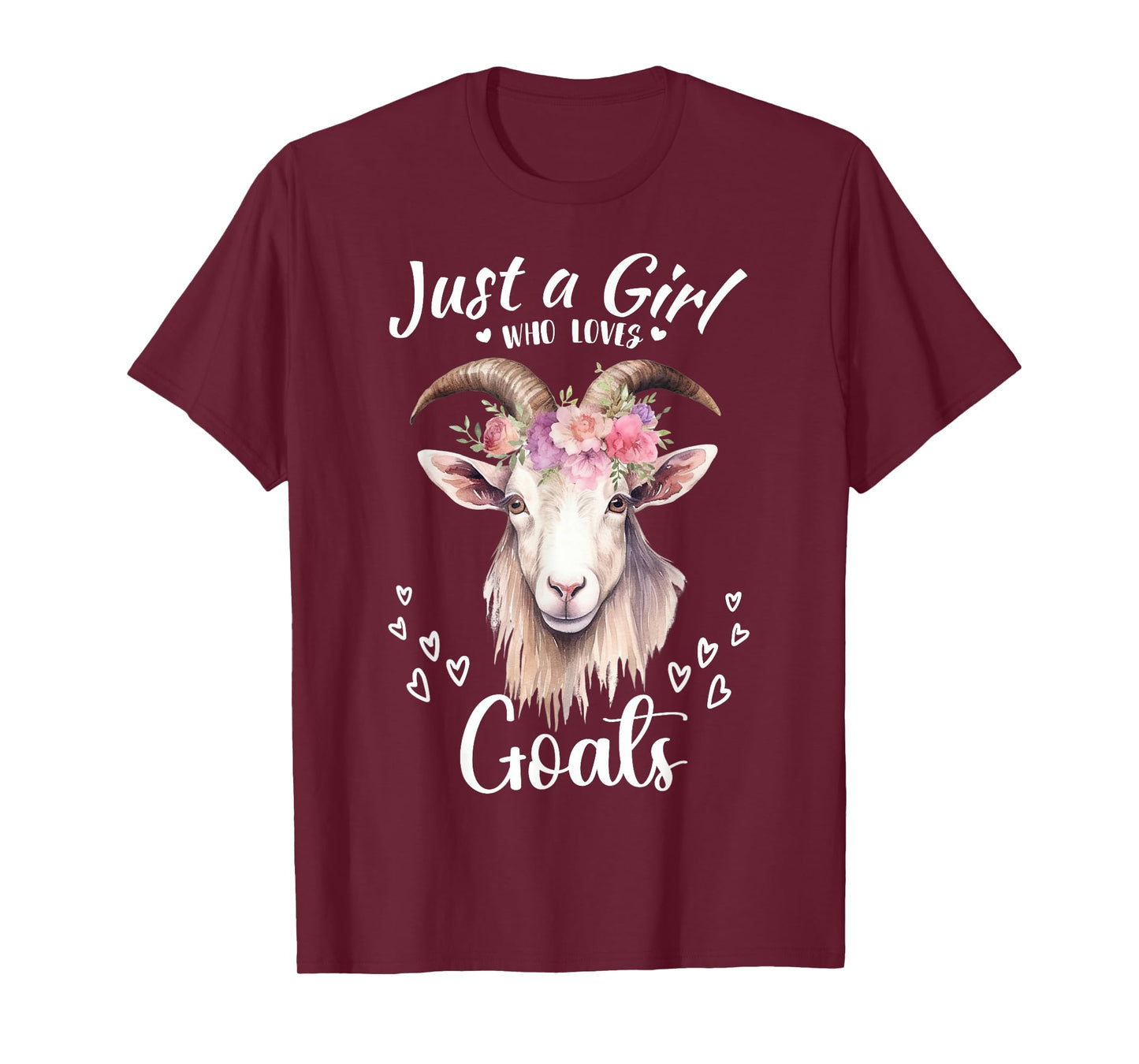 Just a Girl Who Loves Goats Women Girls Who Love Animals T-Shirt
