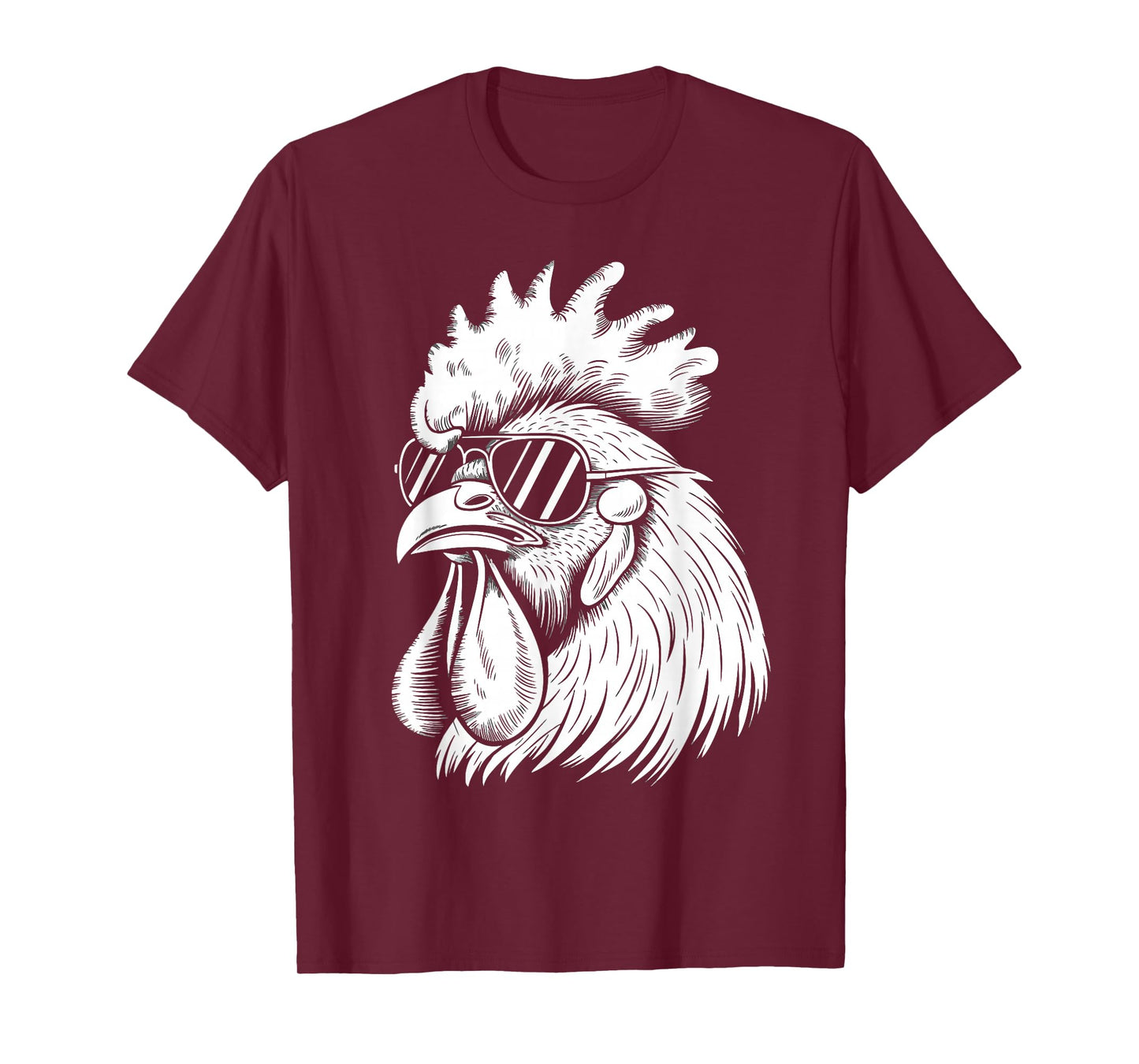 Funny Chicken With Sunglasses Chicken Farm Poultry Lover T-Shirt