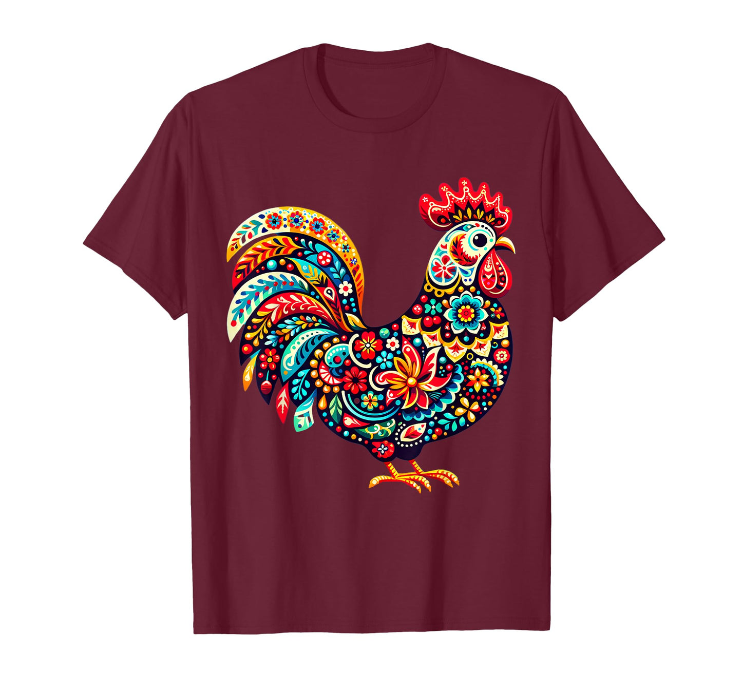 Polish Folk Art Chicken Wycinanki Polska Poland T-Shirt