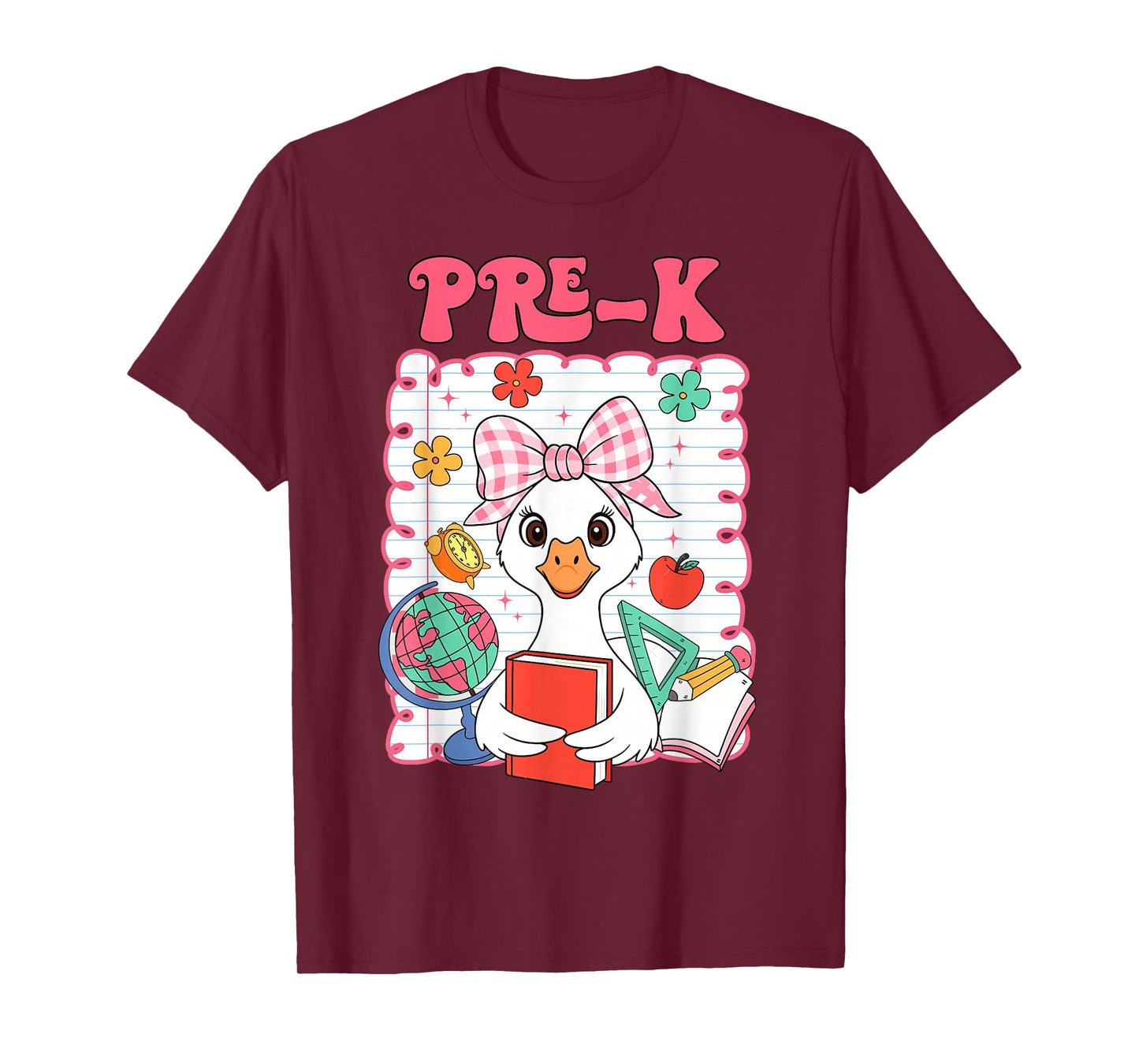Groovy Pre K Silly Goose First Day Of School Girl T-Shirt