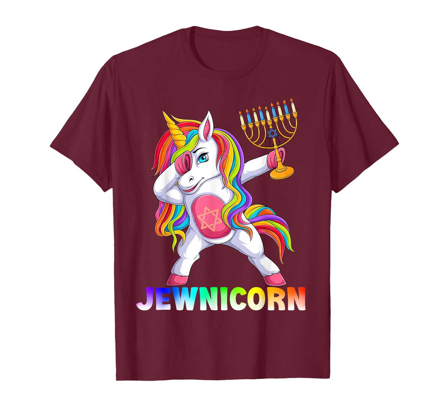Hanukkah Dabbing Unicorn Jewnicorn Chanukah Jewish Xmas T-Shirt