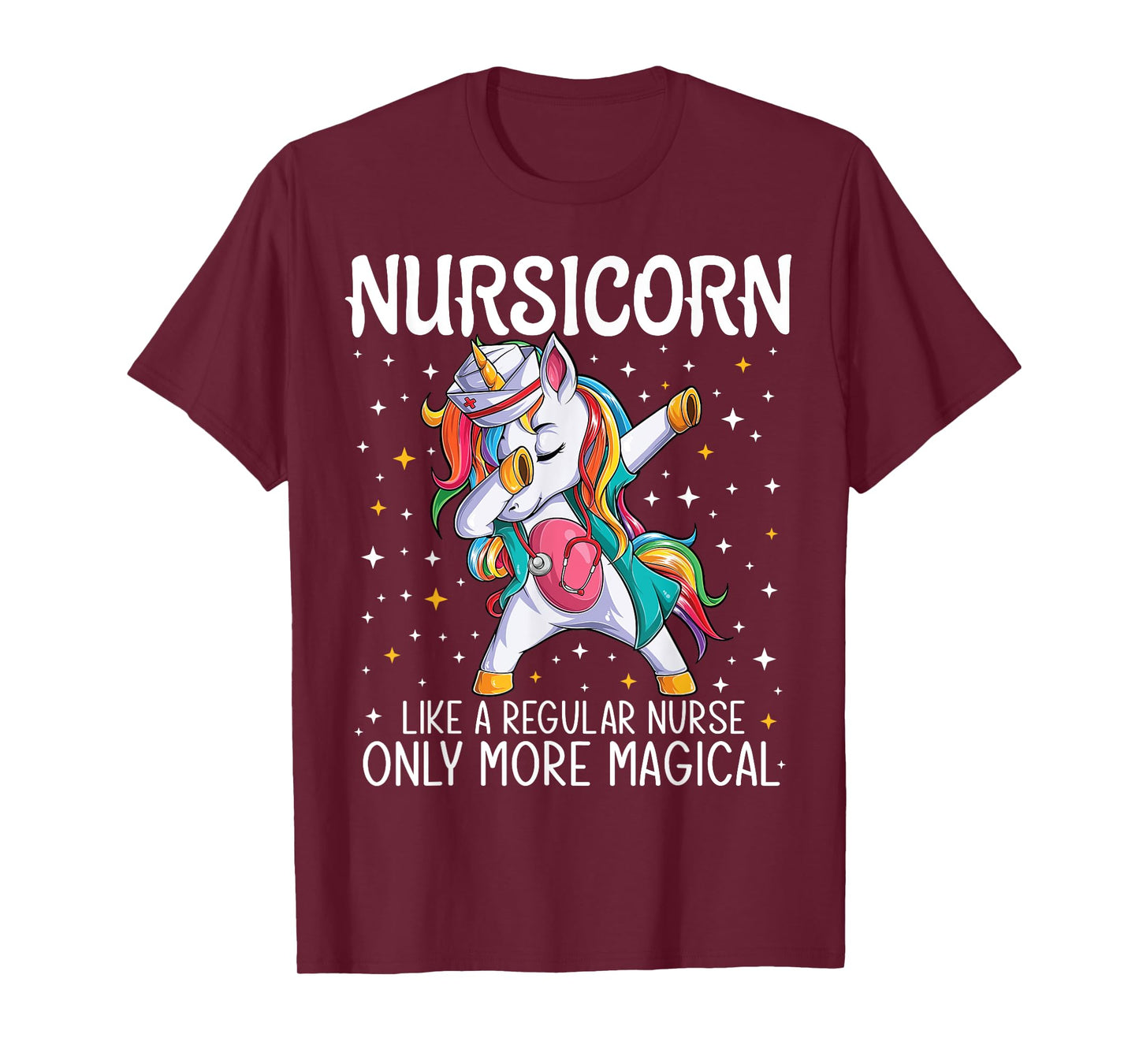 Dabbing Unicorn Nursicorn Funny Nurse Gift women men CNA RN T-Shirt