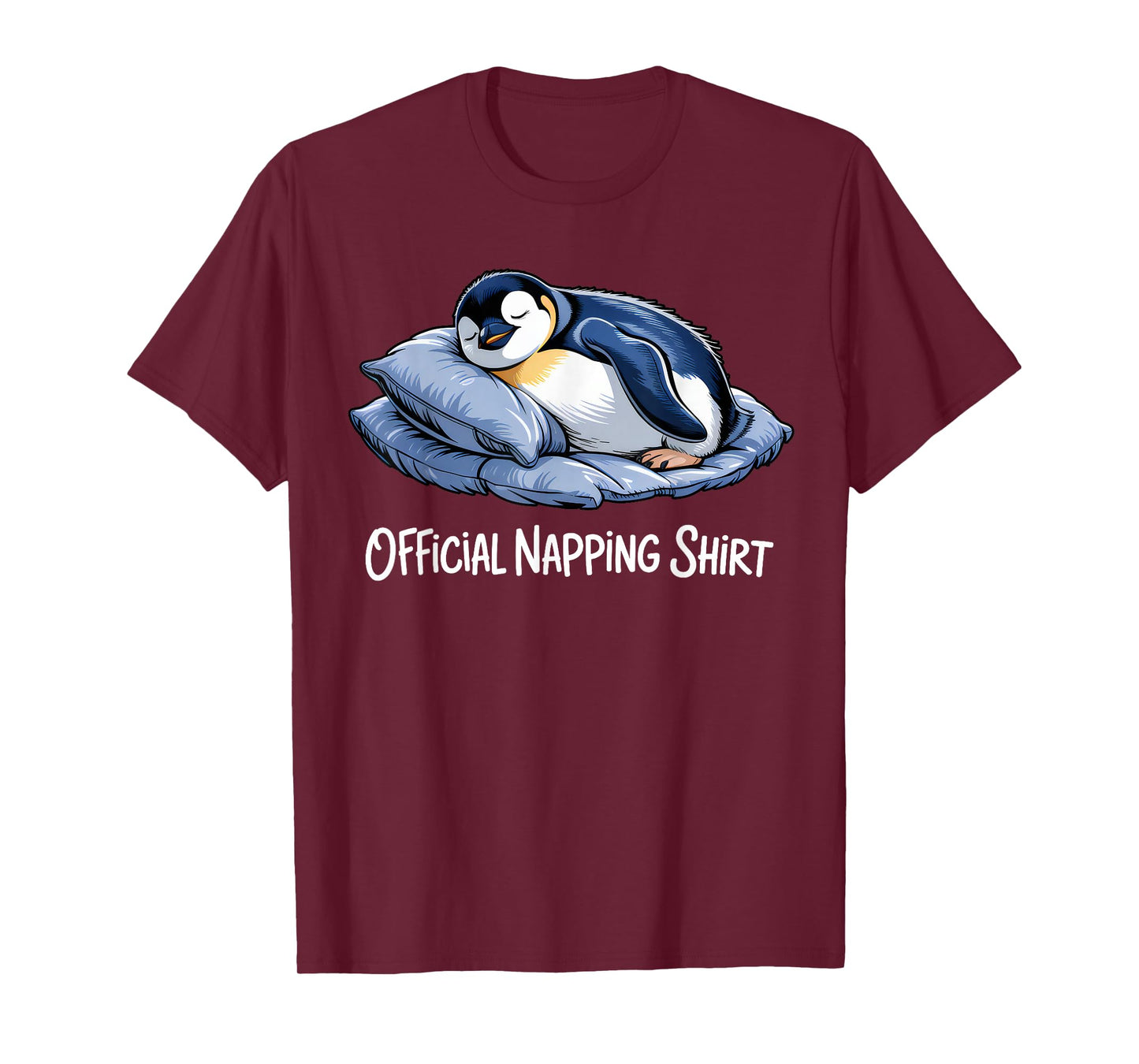 Funny Penguin Sleeping Penguin Lover Official Napping Cute T-Shirt