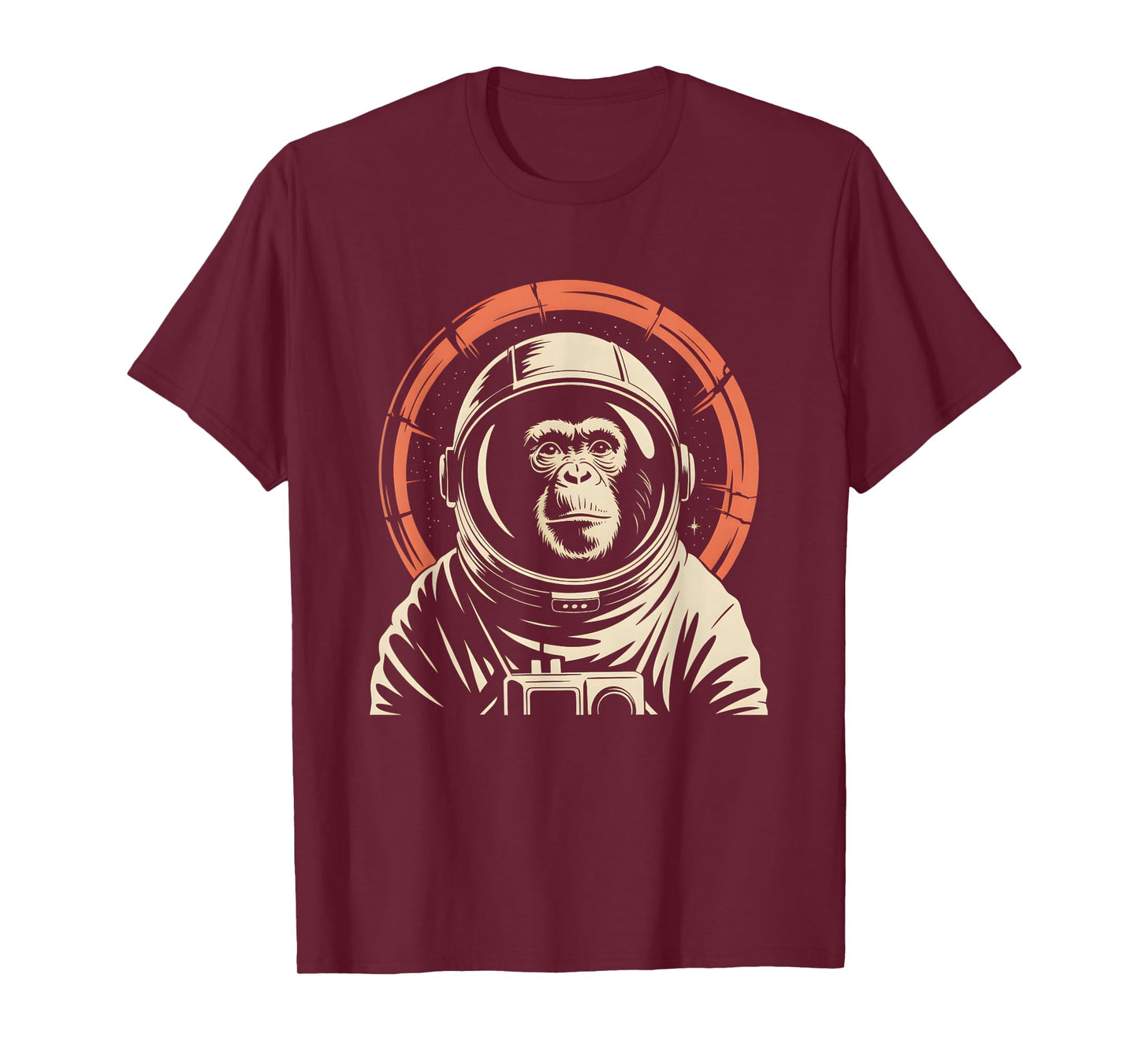 Monkey In Space Suit Funny Vintage Sci-Fi Astronaut Galaxy T-Shirt