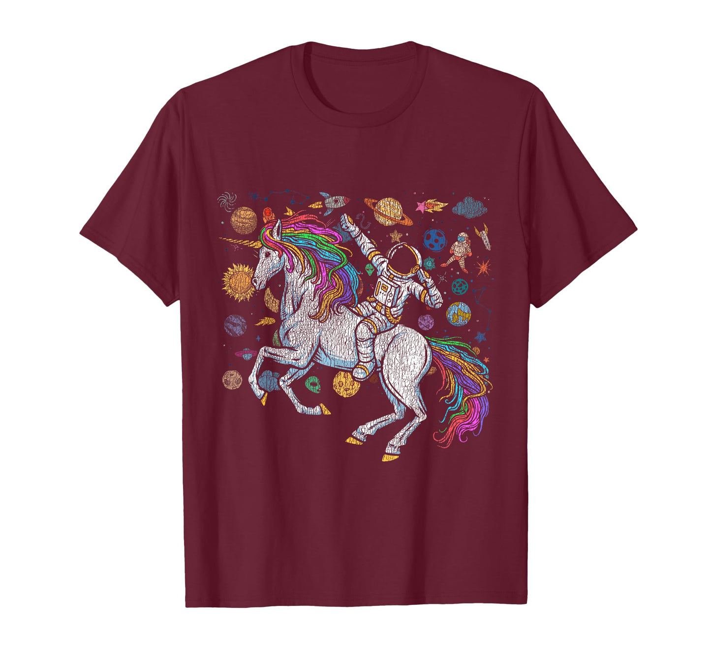 Fantasy Animal Unicorn Lover Cosmonaut Outer Space Astronaut T-Shirt