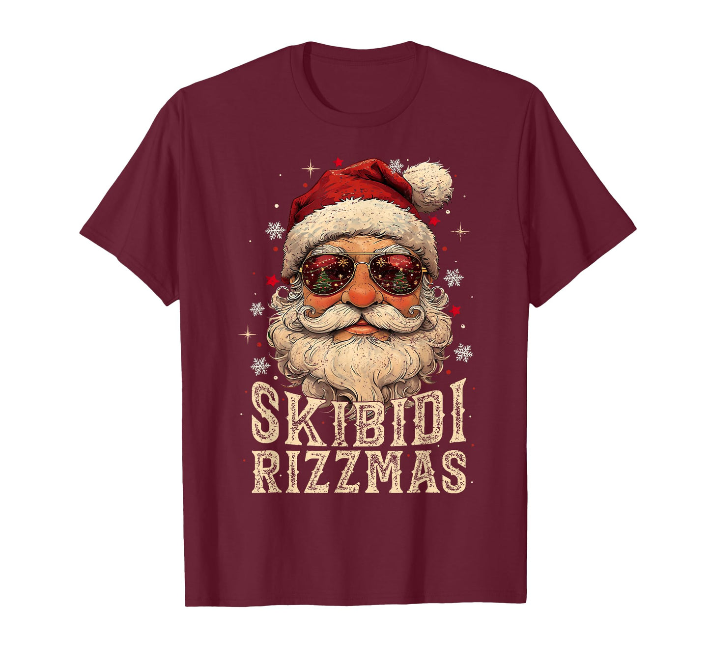 Funny Xmas Rizz Christmas Santa Gen Alpha Skibidi Rizzmas T-Shirt