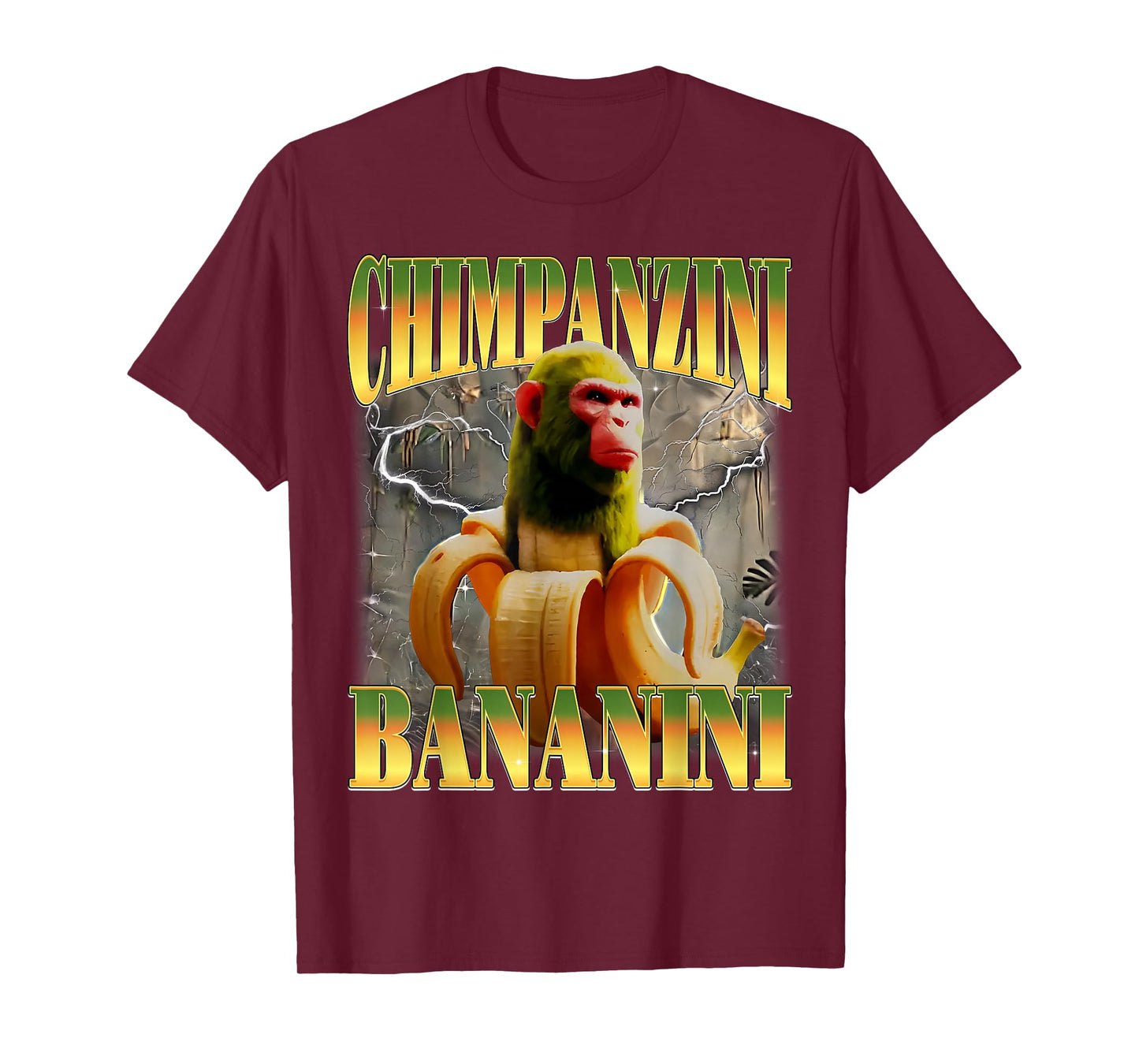 Chimpanzini Bananini Funny Italian Brainrot Meme Monkey T-Shirt