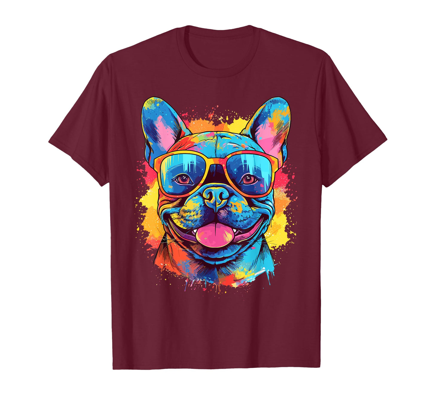 Colorful Watercolor French Bulldog T-Shirt