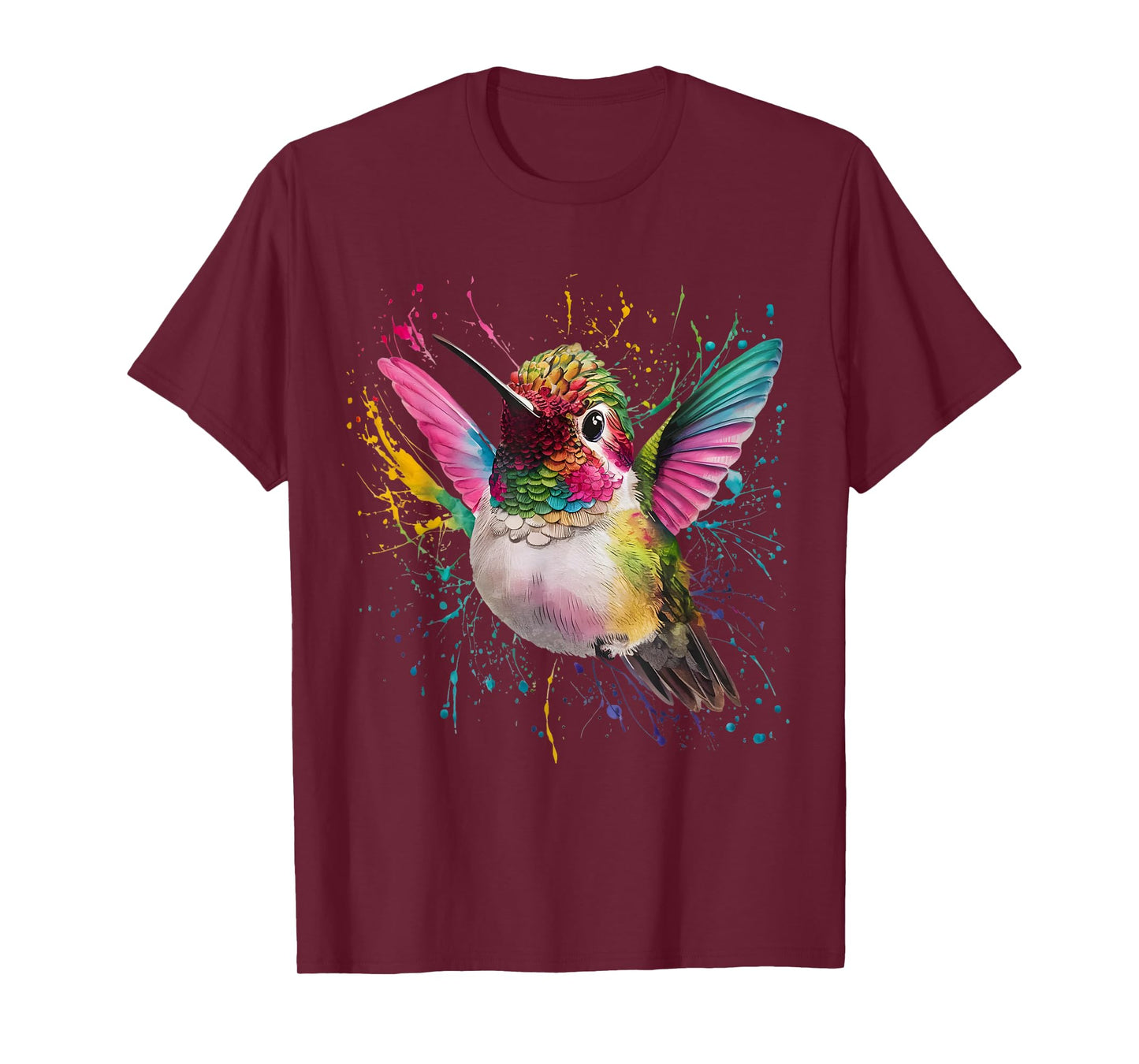 Hummingbird Men Woman Colorful Watercolor Hummingbird T-Shirt