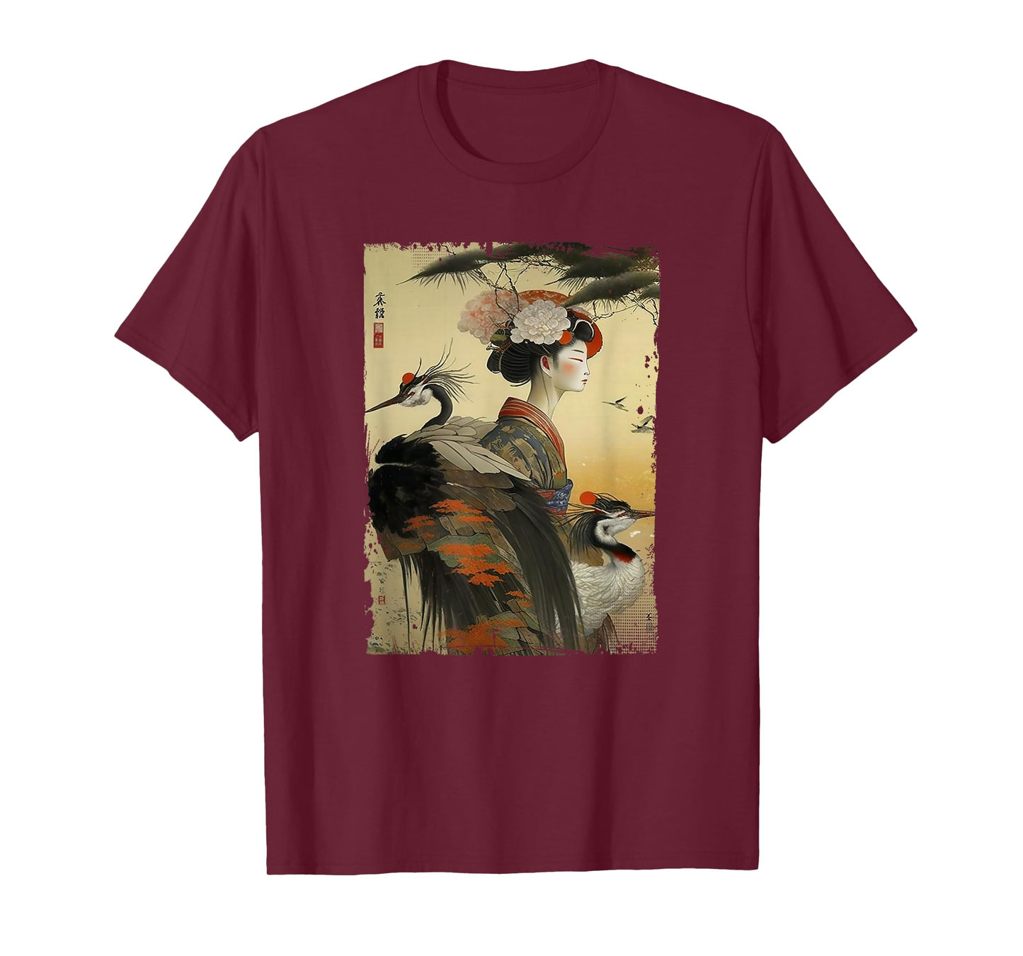 Japanese women grove Woodblock Art Spiritual nature vintage T-Shirt