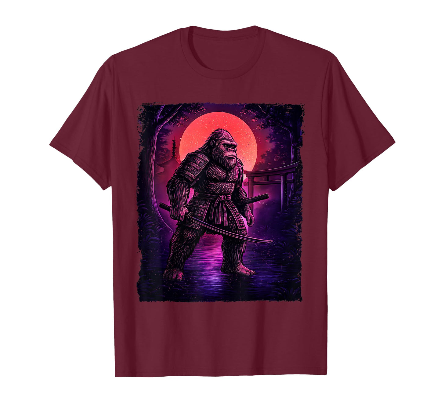 Samurai Bigfoot - Sasquatch Yeti Cryptids T-Shirt