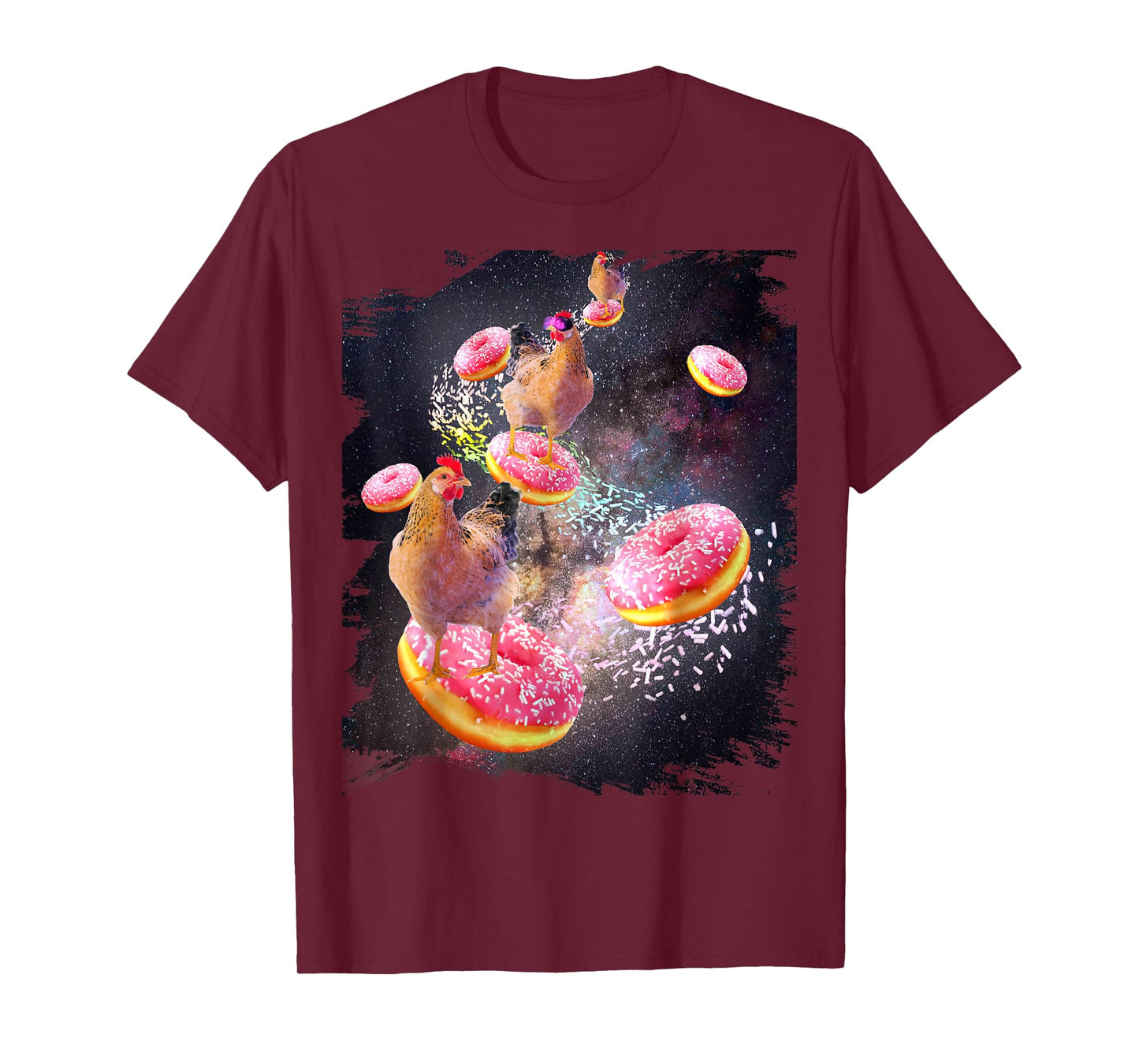 Galaxy Chicken On Donut - Space Doughnut T-Shirt