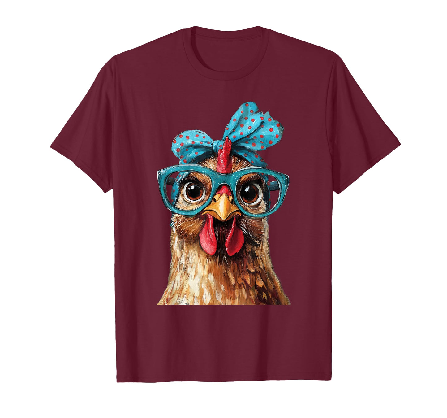 Chicken Wearing Bandana Glasses T-Shirt