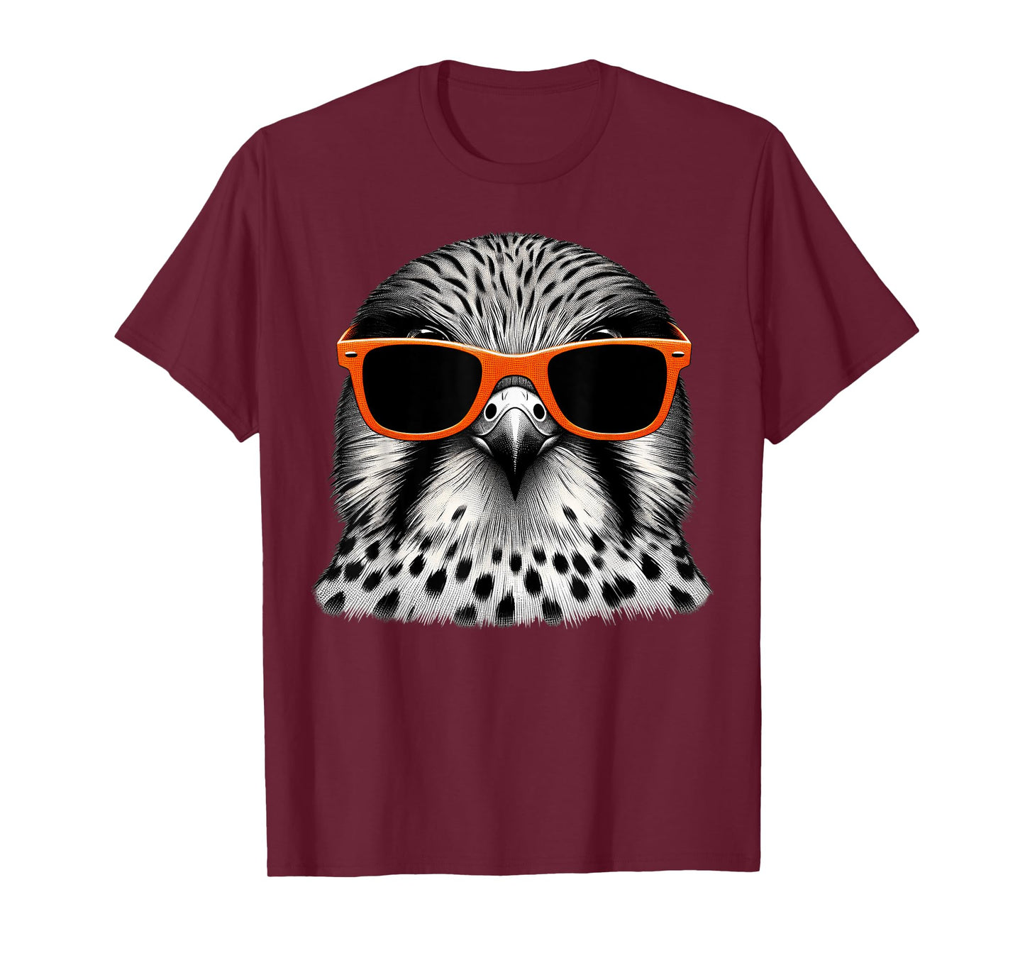 Cool Kestrel Bird Wearing Sunglasses Graphic Art T-Shirt