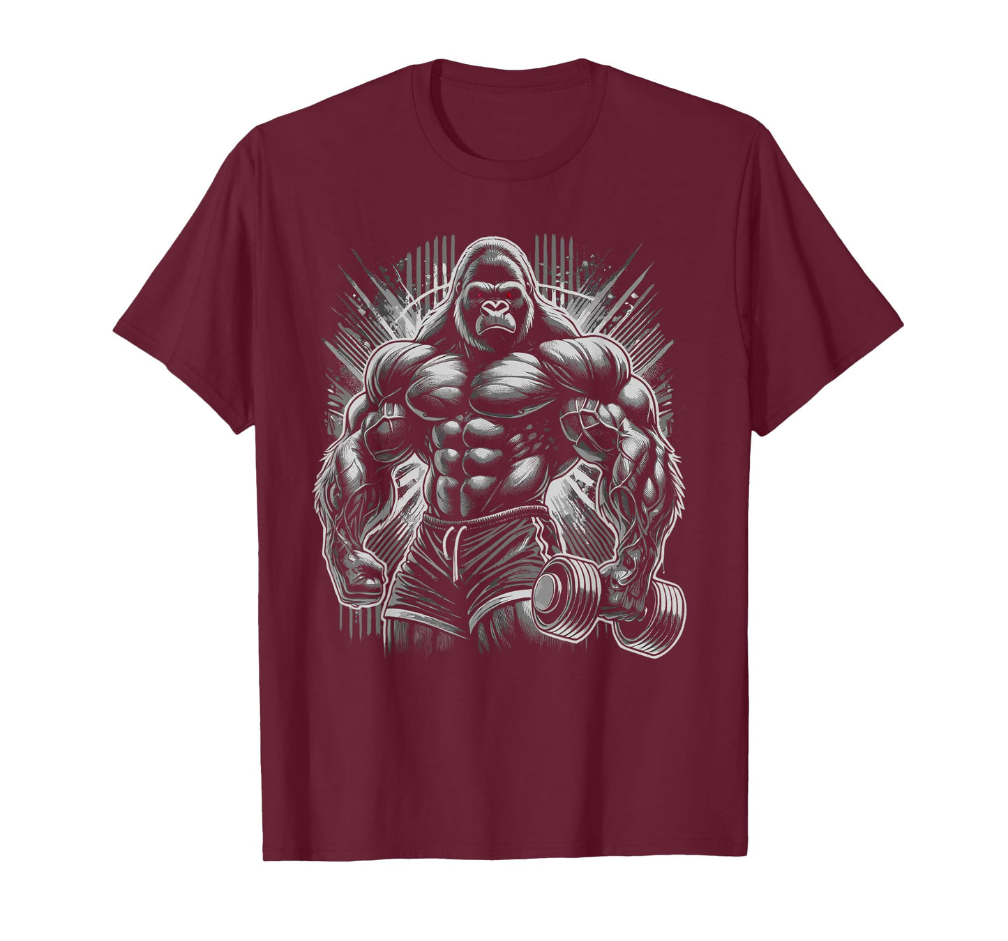 Gorilla Monkey Gym Wear Bodybuilding Workout Motivation T-Shirt