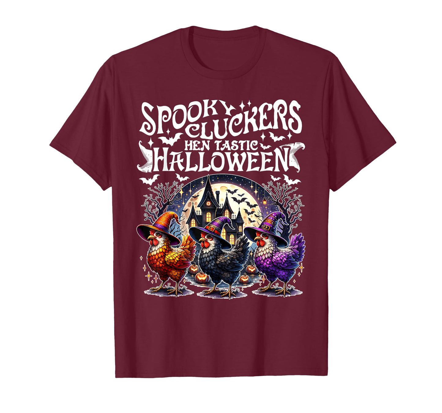 Spooky Cluckers Hen-tastic Halloween Chicken Costume Funny T-Shirt
