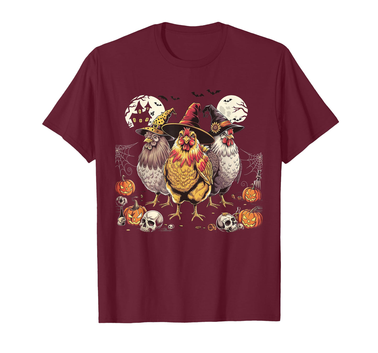 Funny Halloween Chicken Costume Spooky Season Chickens Witch T-Shirt