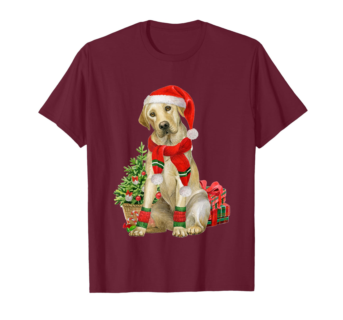 Yellow Lab Labrador Christmas Tree Dog Lover Xmas Pajama T-Shirt